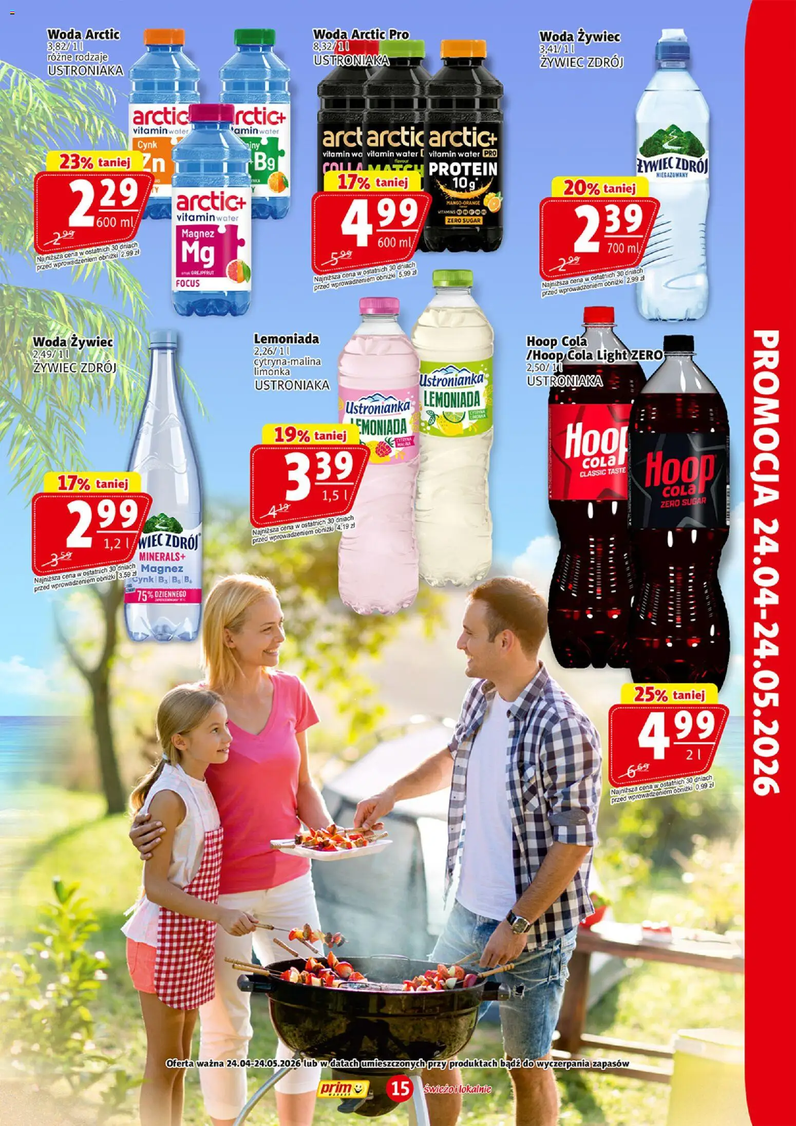 Prim Market promocja - Sezon na grilla od 04.05.2026 | Strona: 15 | Produkty: Limonka, Woda żywiec, Grejpfrut, Woda