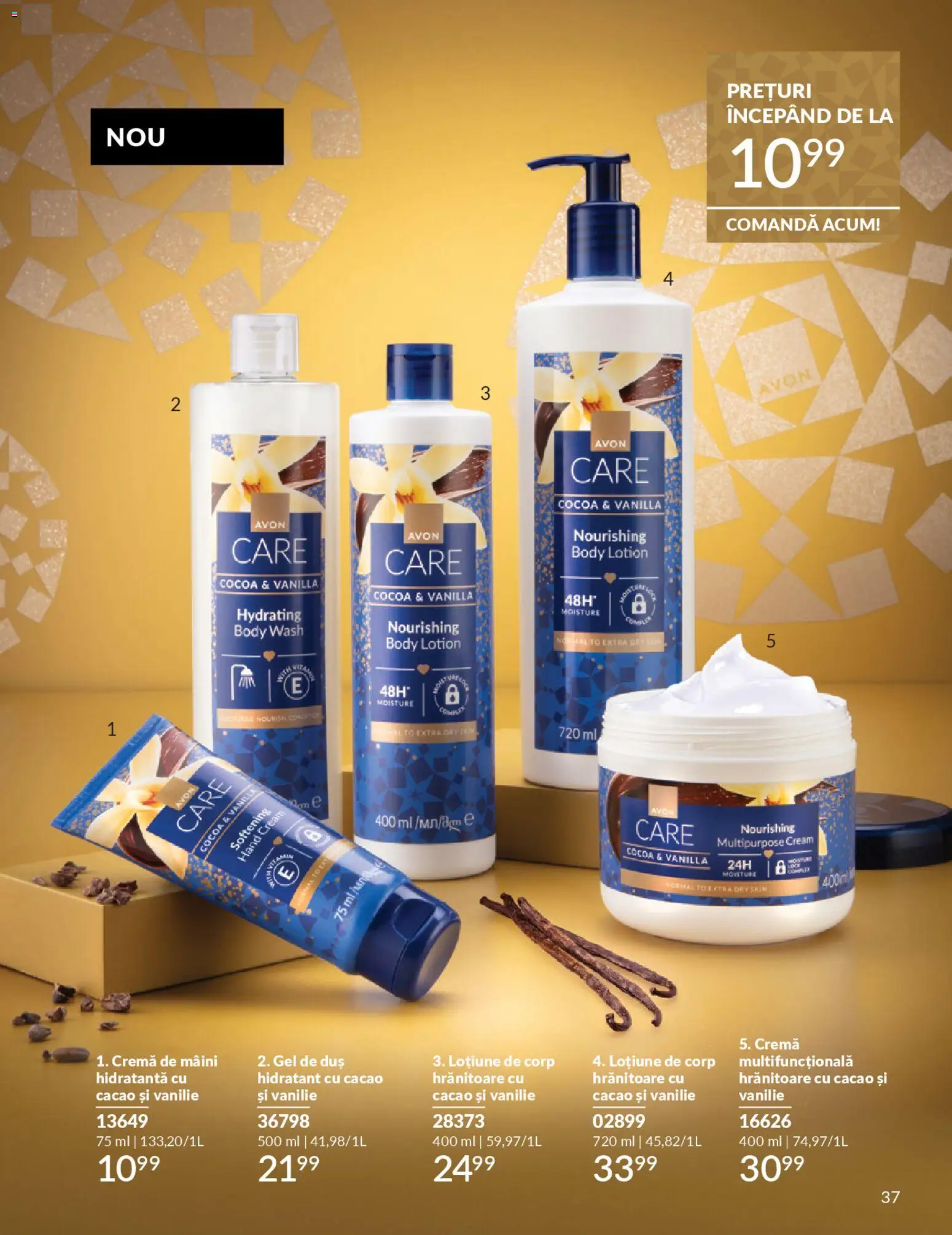 Noul catalog Avon – valabil de la 01.11.2025 | Pagină: 39 | Produse: Body, Duș, Cremă, Gel de duș