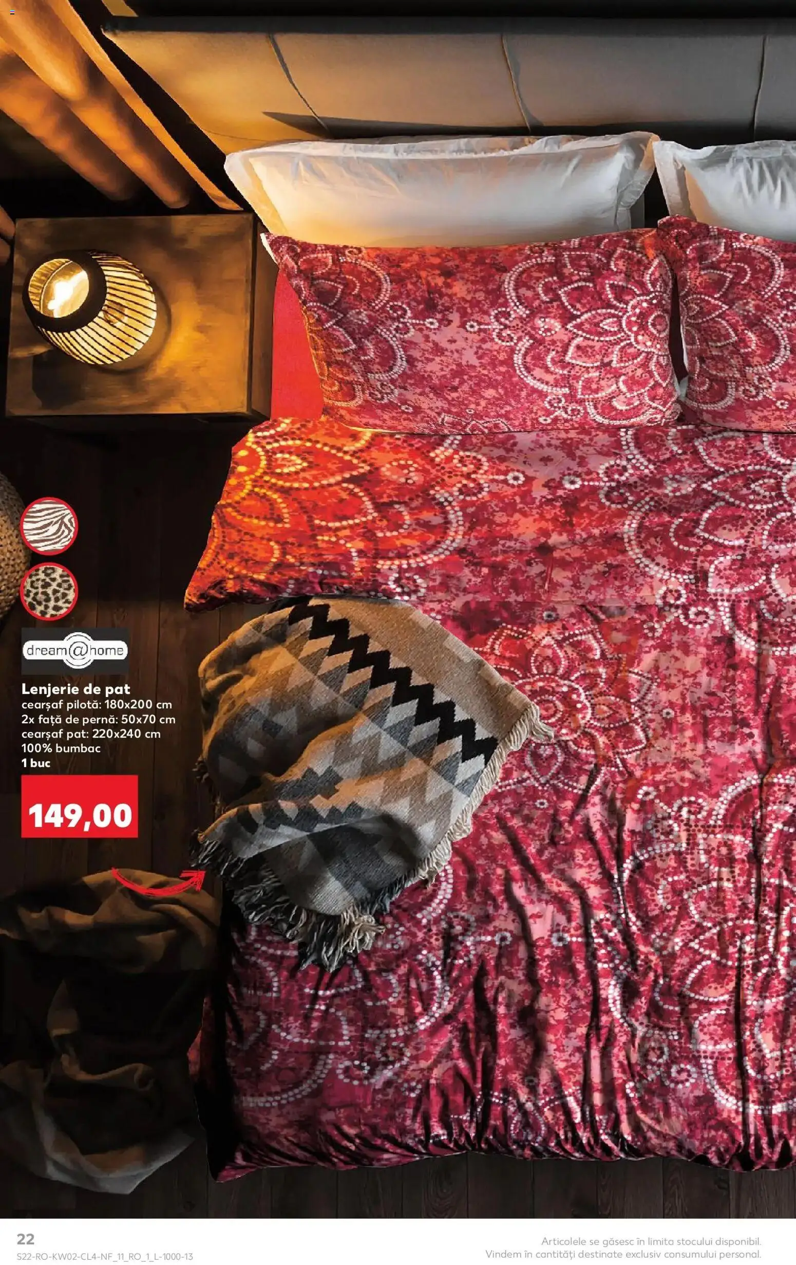 Noul catalog Kaufland – valabil de la 07.01.2026 | Pagină: 22 | Produse: Lenjerie de pat, Pernă, Pilotă, Față de pernă