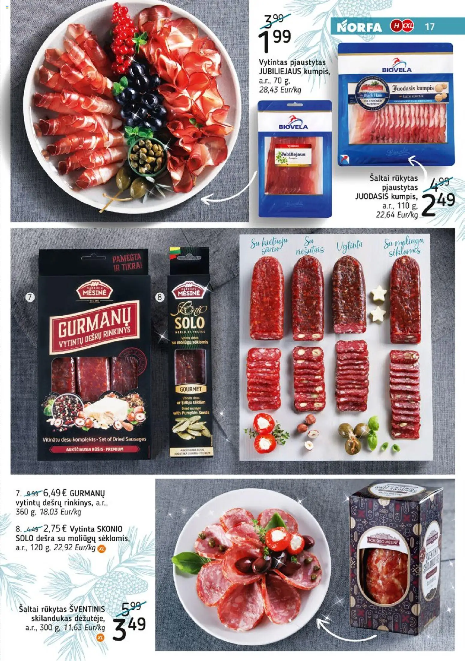 NORFA akcijos nuo 09.12.2025 | Puslapis: 17 | Prekių: Kumpis, Dešra