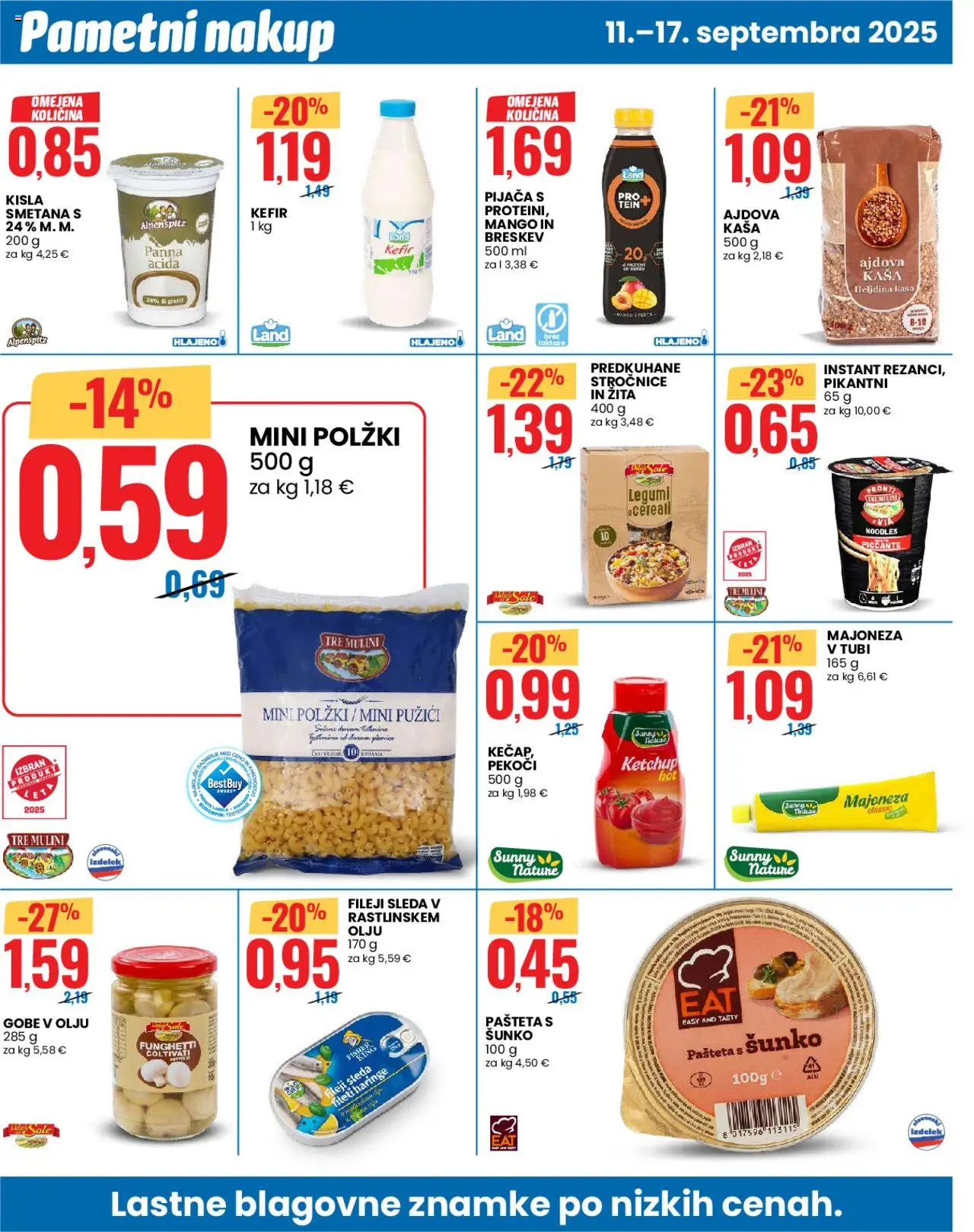 Novi Eurospin katalog ponudbe – veljaven od 11.09.2025 | Stran: 8 | Izdelki: Pašteta, Smetana, Mango, Breskev