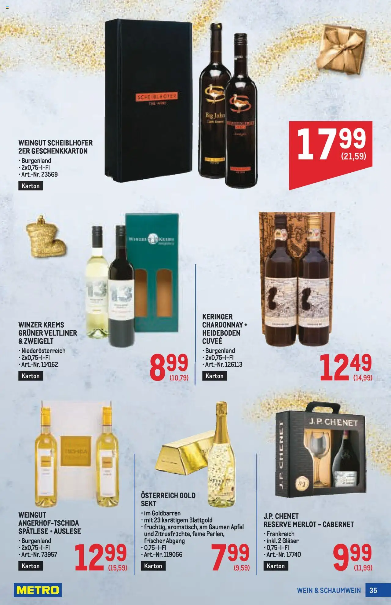Metro  Deko & Geschenke gültig ab 16.10.2025 | Seite: 35 | Produkte: Wein, Äpfel