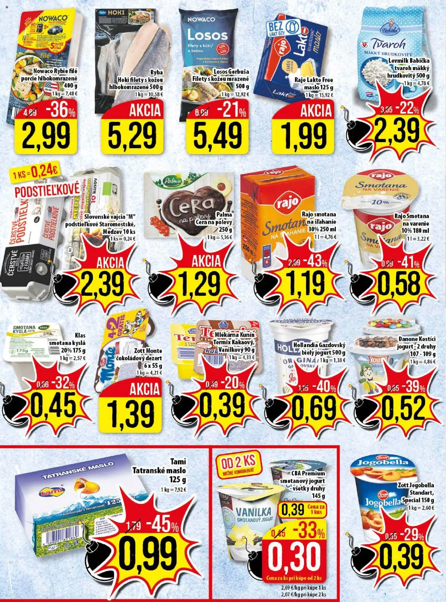 Nové Klas akcie – leták je platný od 15.12.2023 | Strana: 10 | Produkty: Biely jogurt, Ryba, Tvaroh, Tatranské maslo