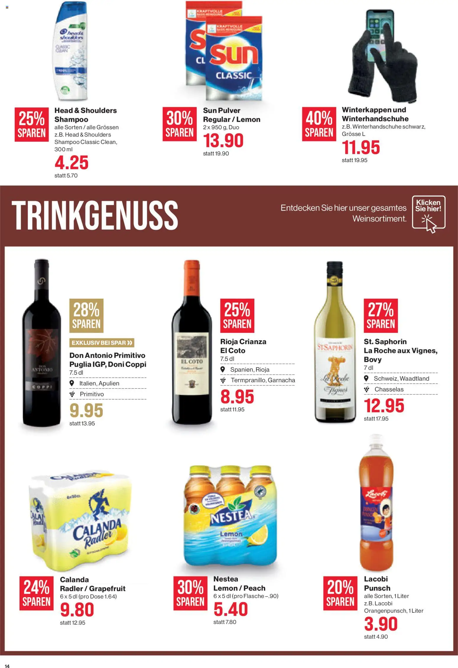 SPAR Aktionen – gültig ab 06.11.2025 | Seite: 14 | Produkte: Pulver, Shampoo, Grapefruit