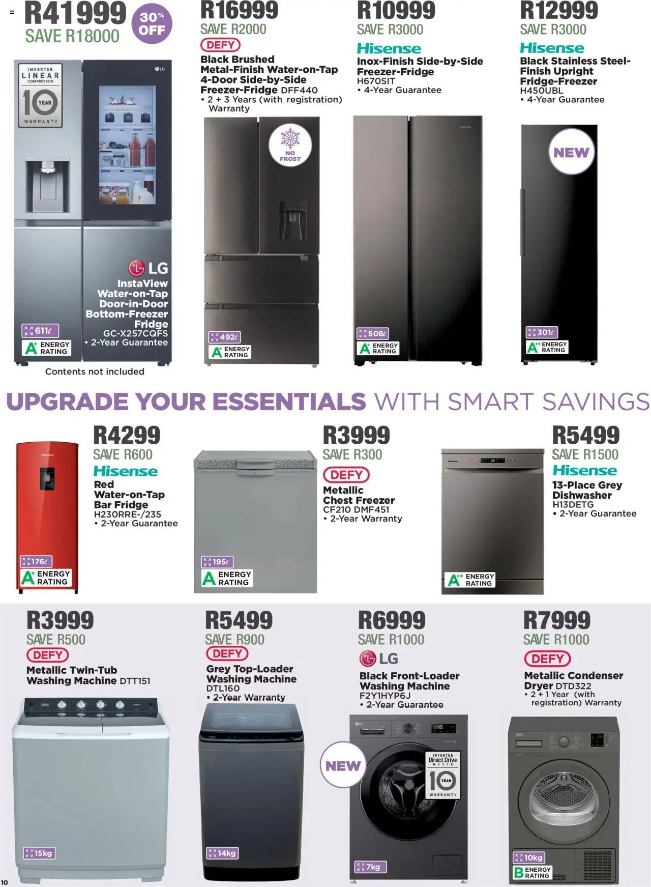 House and Home Specials │ valid from 18.08.2025 | Page: 10 | Products: Freezer, Washing machine, Dishwasher, Compressor