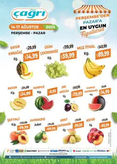 14.08.2025 tarihinden itibaren geçerli olan Çağrı Market kataloğu önizlemesi