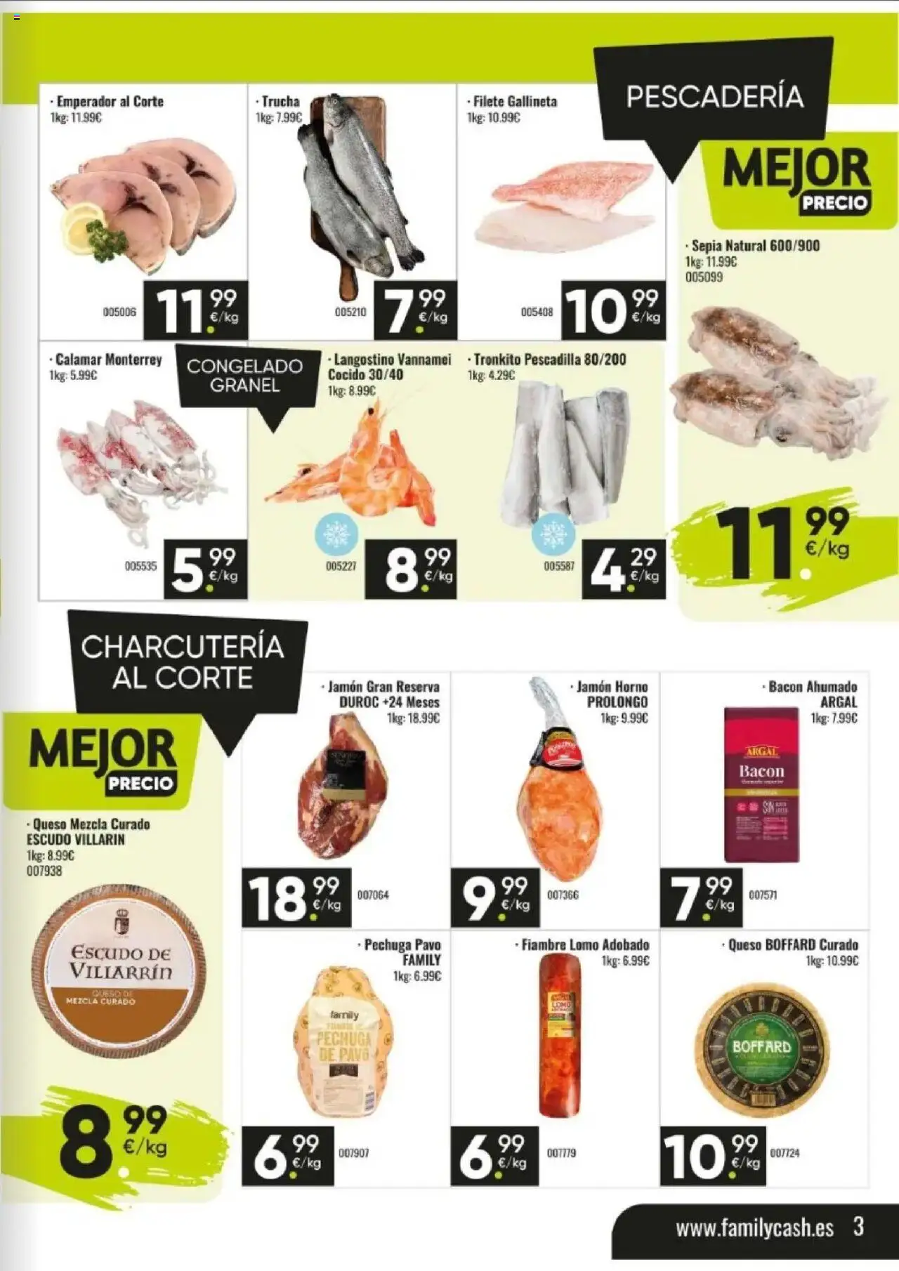 Family Cash folleto │ válido desde el 06.10.2025 | Página: 3 | Productos: Jamón, Horno, Filete, Langostino