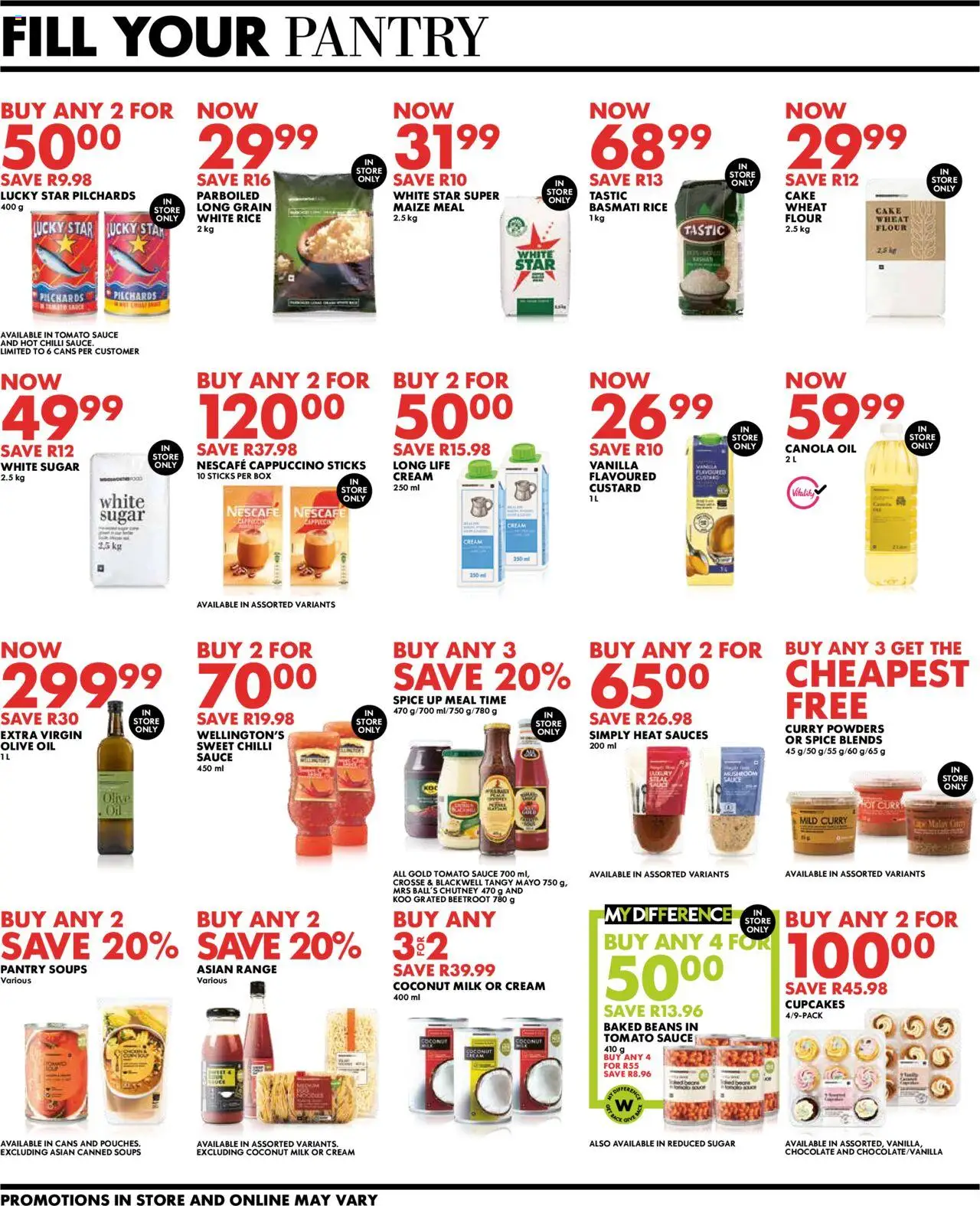 Woolworths Specials │ valid from 25.08.2025 | Page: 8 | Products: Custard, Baked beans, Sauces, Rice
