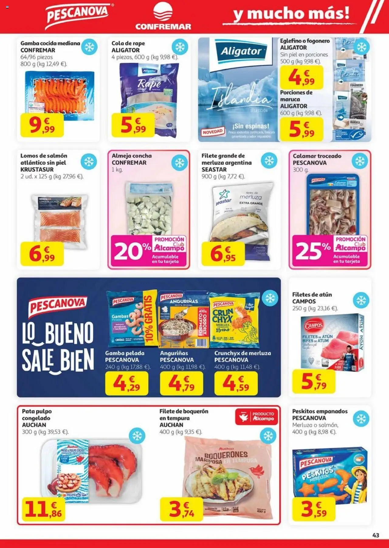 Alcampo - Canarias │ válido desde el 23.10.2025 | Página: 43 | Productos: Filete, Gamba