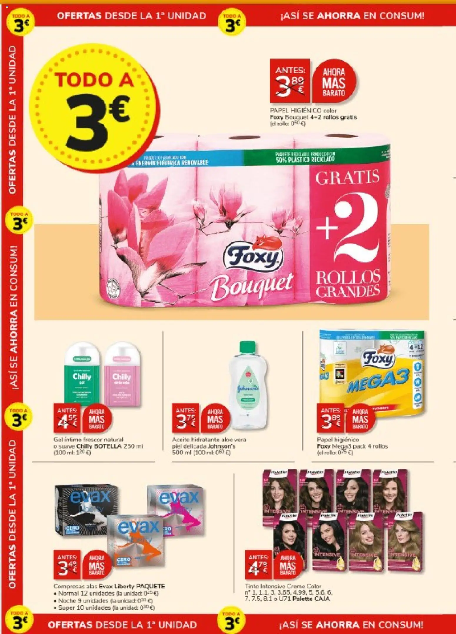 Consum folleto │ válido desde el 08.01.2026 | Página: 10 | Productos: Tinte, Aceite, Papel higienico, Γλυφιτζούρι