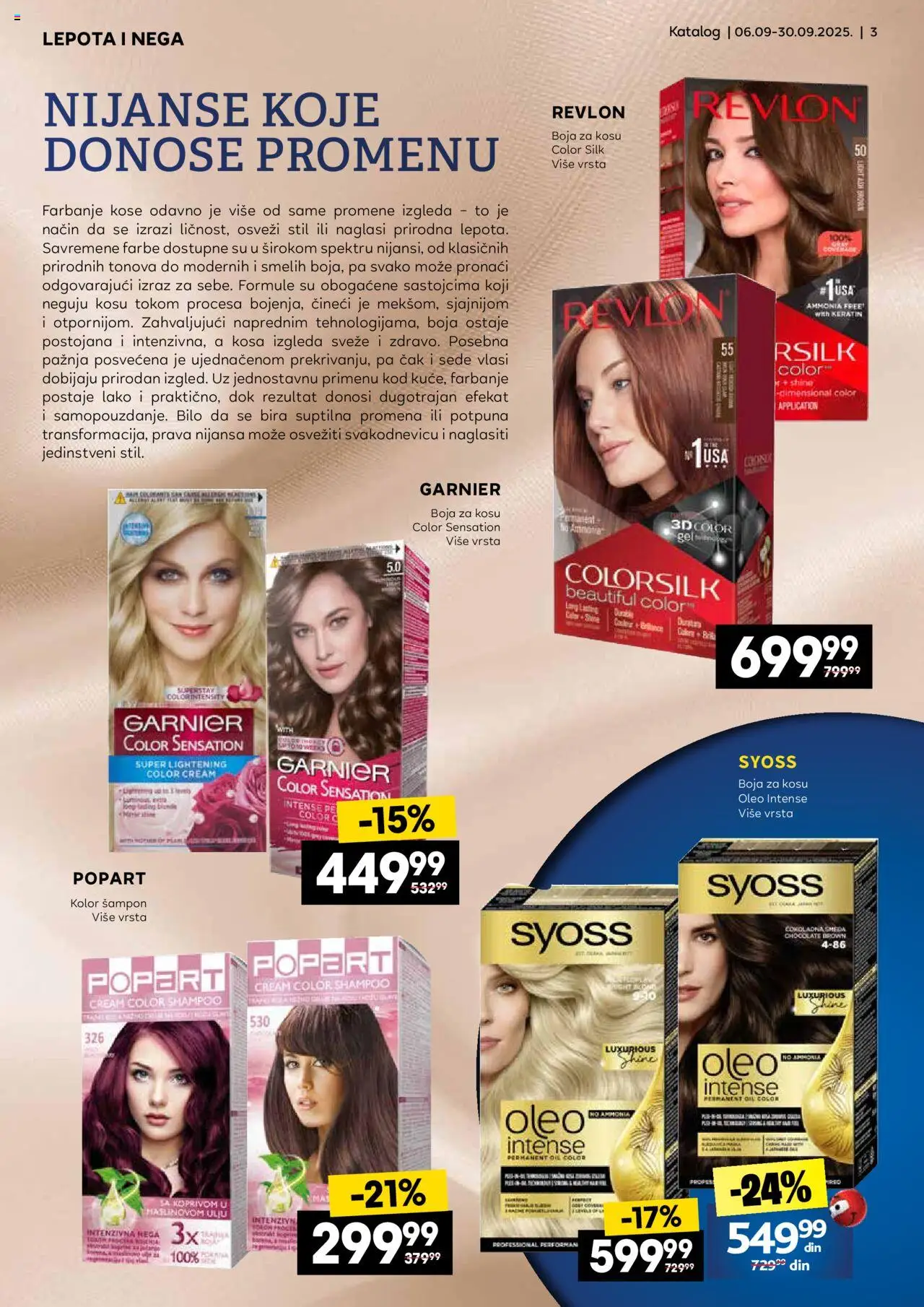 Idea katalog - važi od 06.09.2025 | Strana: 3 | Proizvode: Garnier, Syoss, Šampon