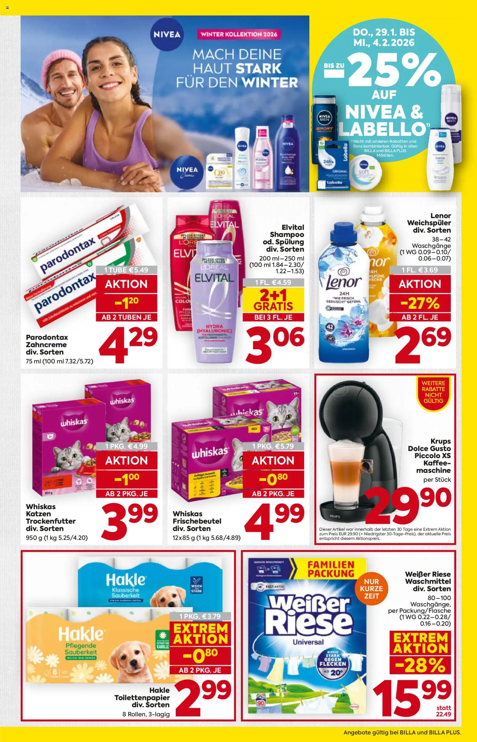 Billa Flugblatt - Salzburg gültig ab 29.01.2026 | Seite: 19 | Produkte: Shampoo, Kaffee, Weichspüler, Waschmittel