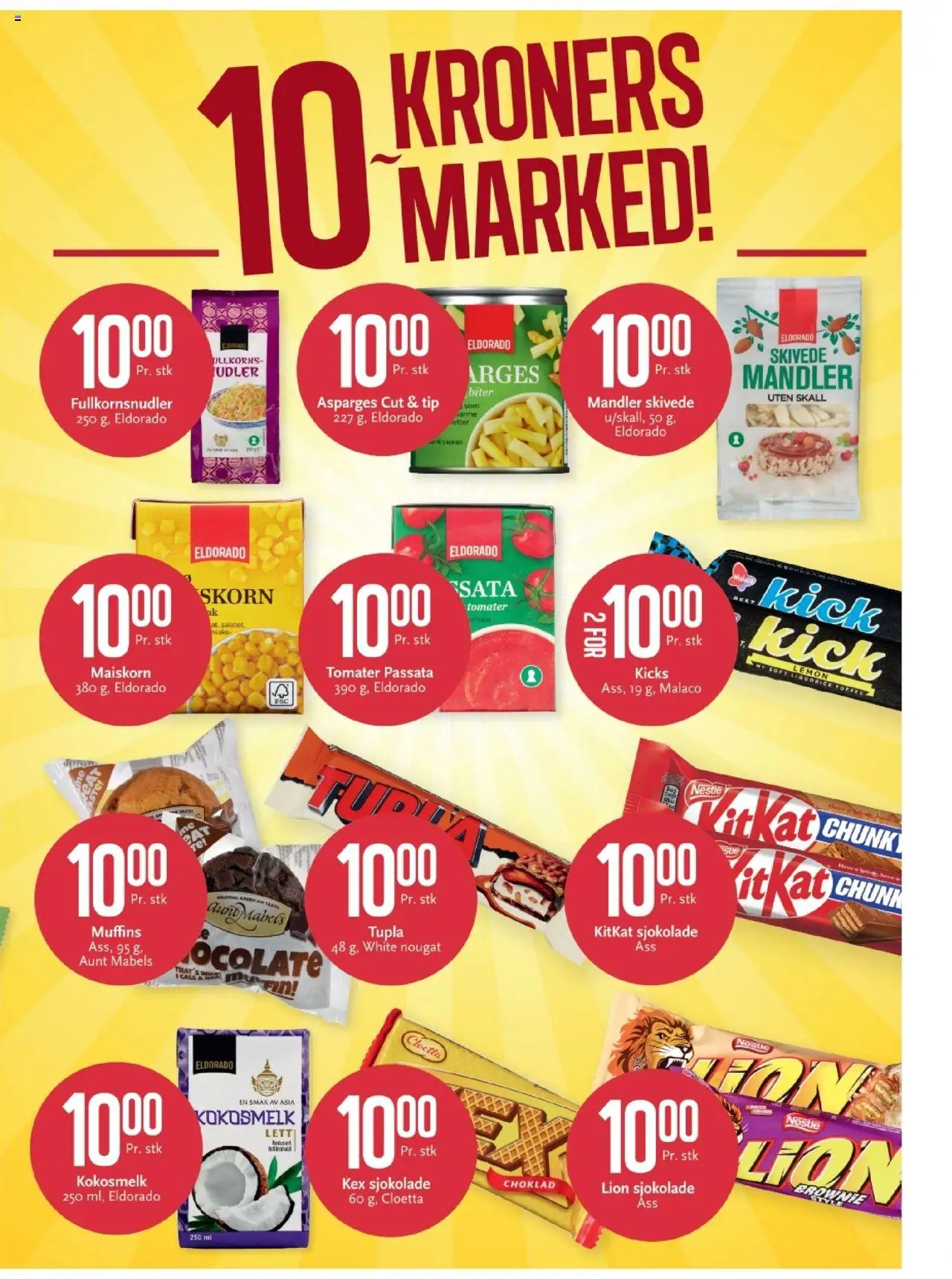  | Side: 5 | Produkter: Sjokolade, Tomater, Asparges, Tort