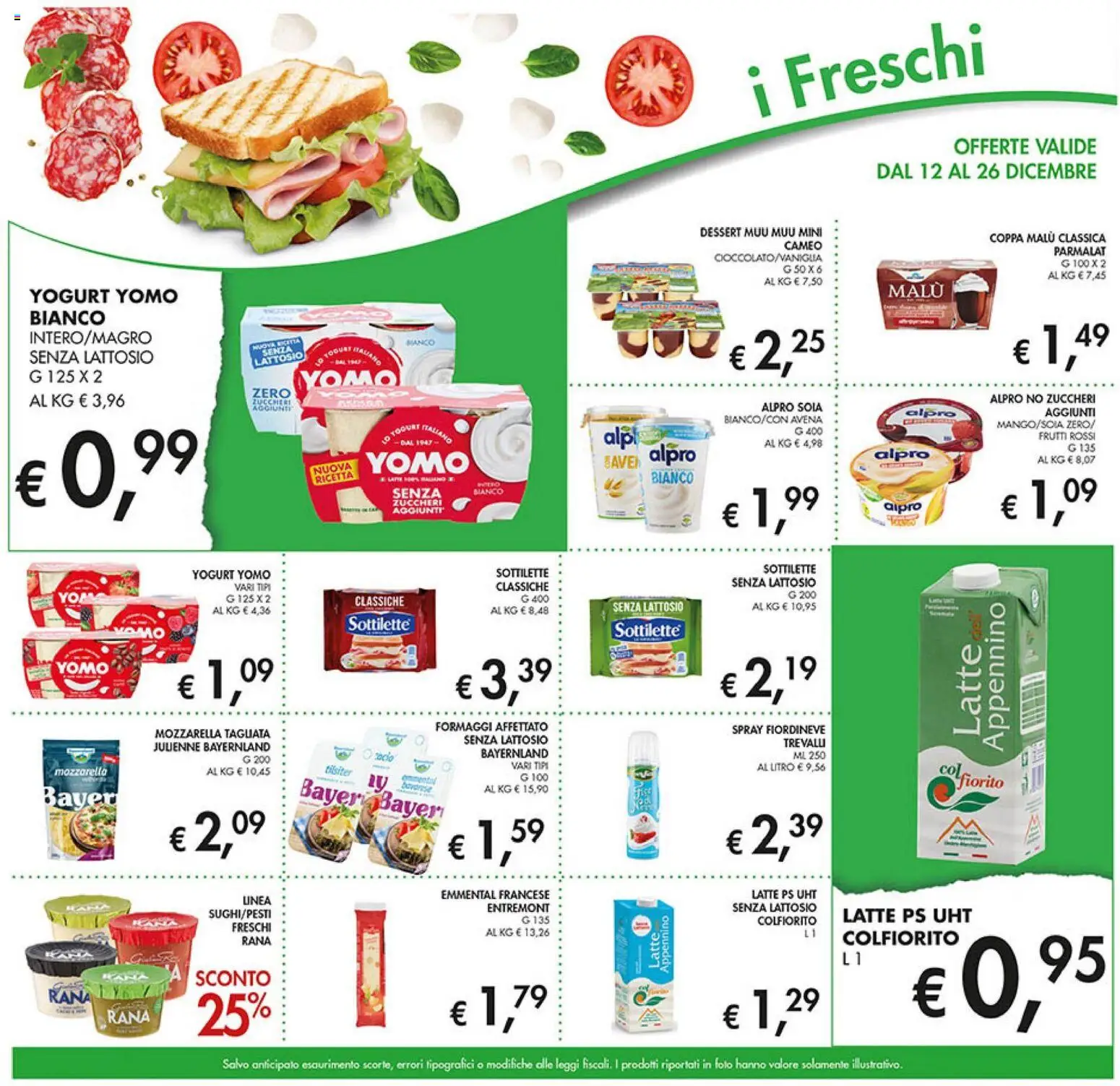 Volantino Coal del 12.12.2025 | Pagina: 11 | Prodotti: Yogurt, Mozzarella, Latte, Emmental