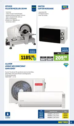 Ofertele Metro valabile de la 01.04.2026 | Pagină: 13 | Produse: Cuptor, Aer Condiționat, Feliator