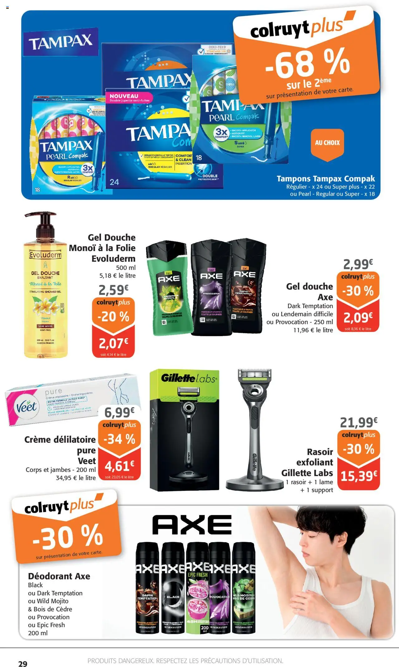  | Page: 29 | Produits: Exfoliant, Tampons, Savon, Gel douche