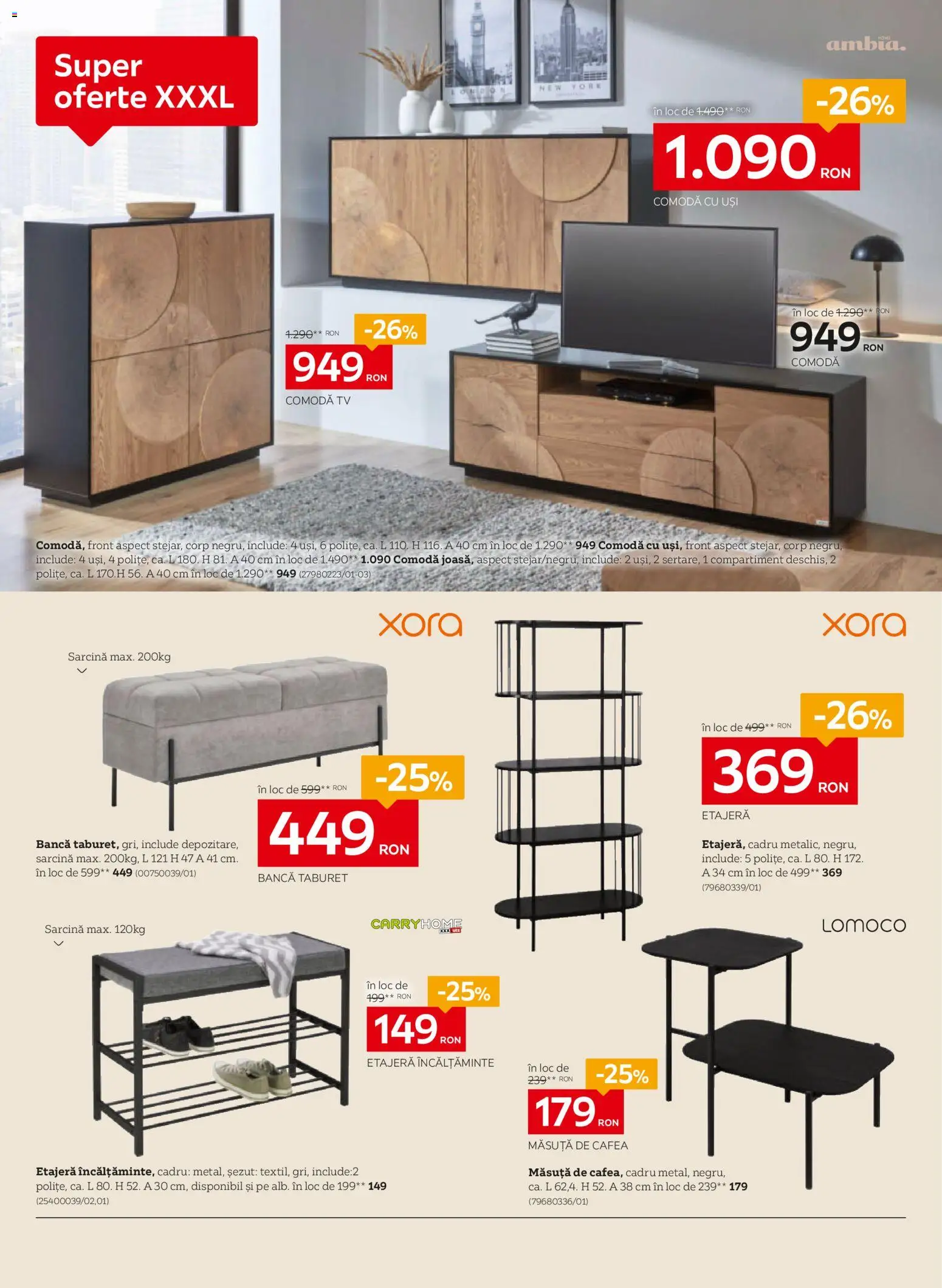 Noul catalog XXXLutz – valabil de la 03.11.2025 | Pagină: 12 | Produse: Măsuță de cafea, Etajeră, Cafea, Bornoz takımı
