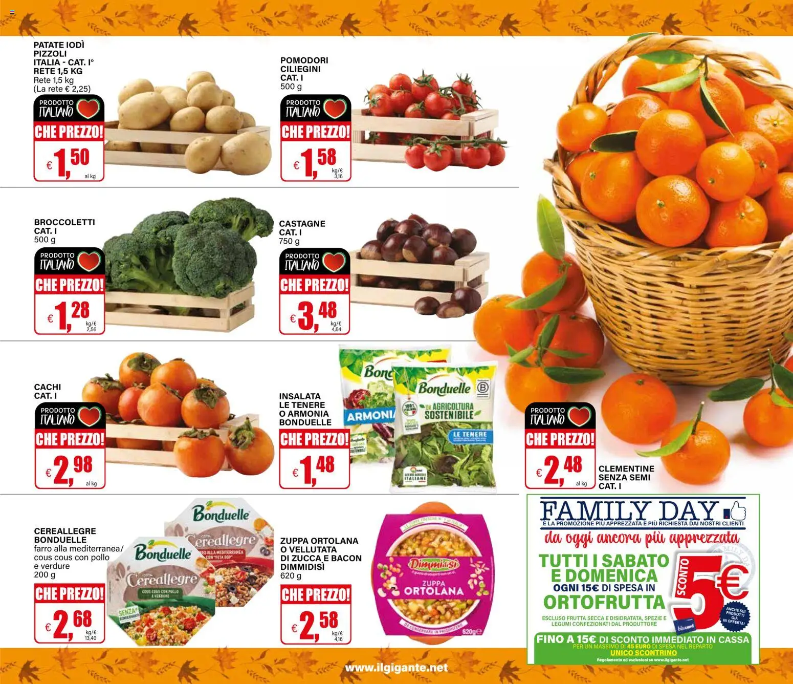 Volantino Il Gigante del 27.10.2025 | Pagina: 9 | Prodotti: Patate, Verdure, Pomodori, Cachi