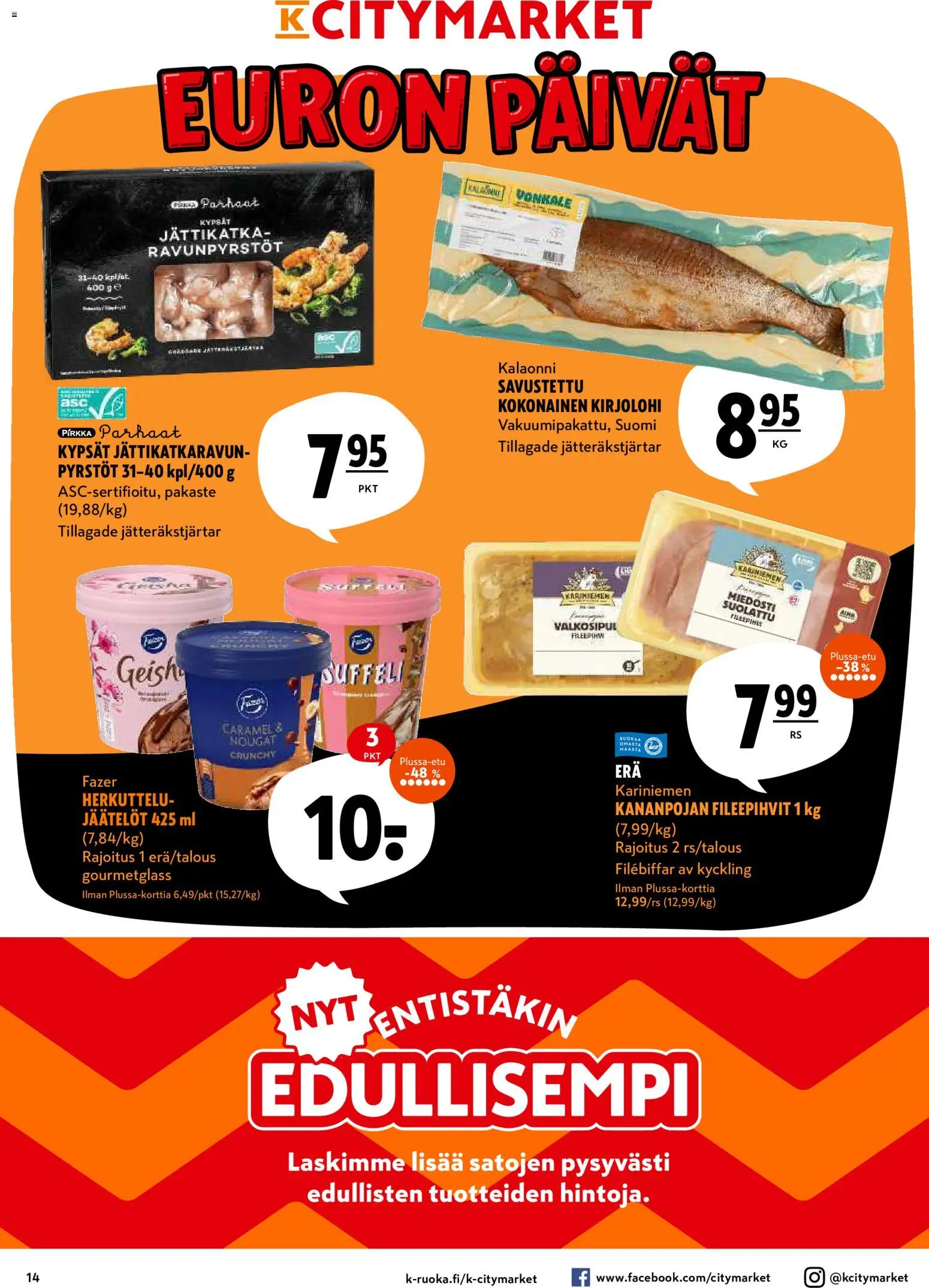 K-Citymarket tarjoukset – voimassa 27.11.2025 alkaen | Sivu: 14 | Tuotteet: Kirjolohi, Kokonainen