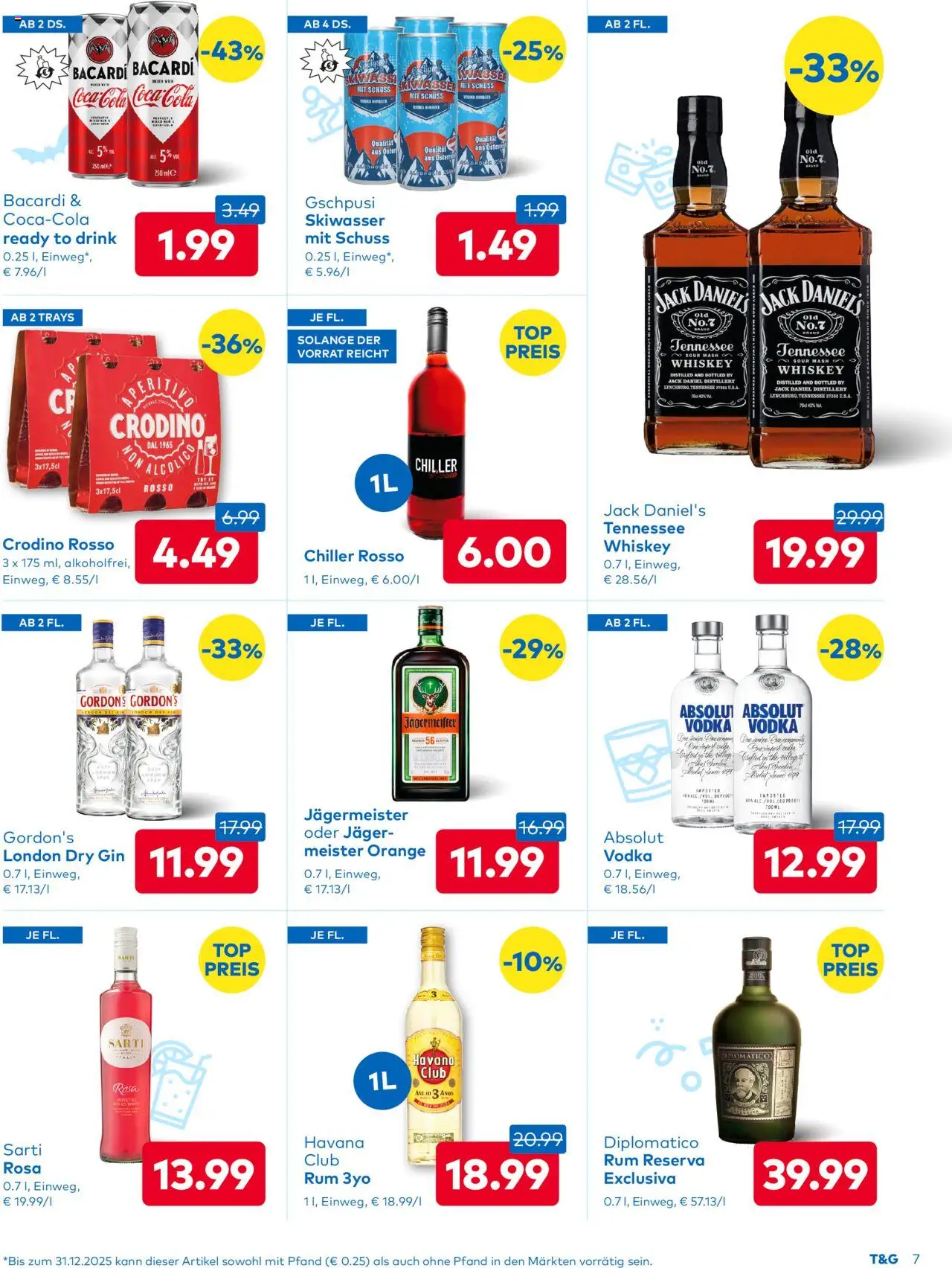 T&G Steiermark gültig ab 09.10.2025 | Seite: 7 | Produkte: Gin, Whiskey
