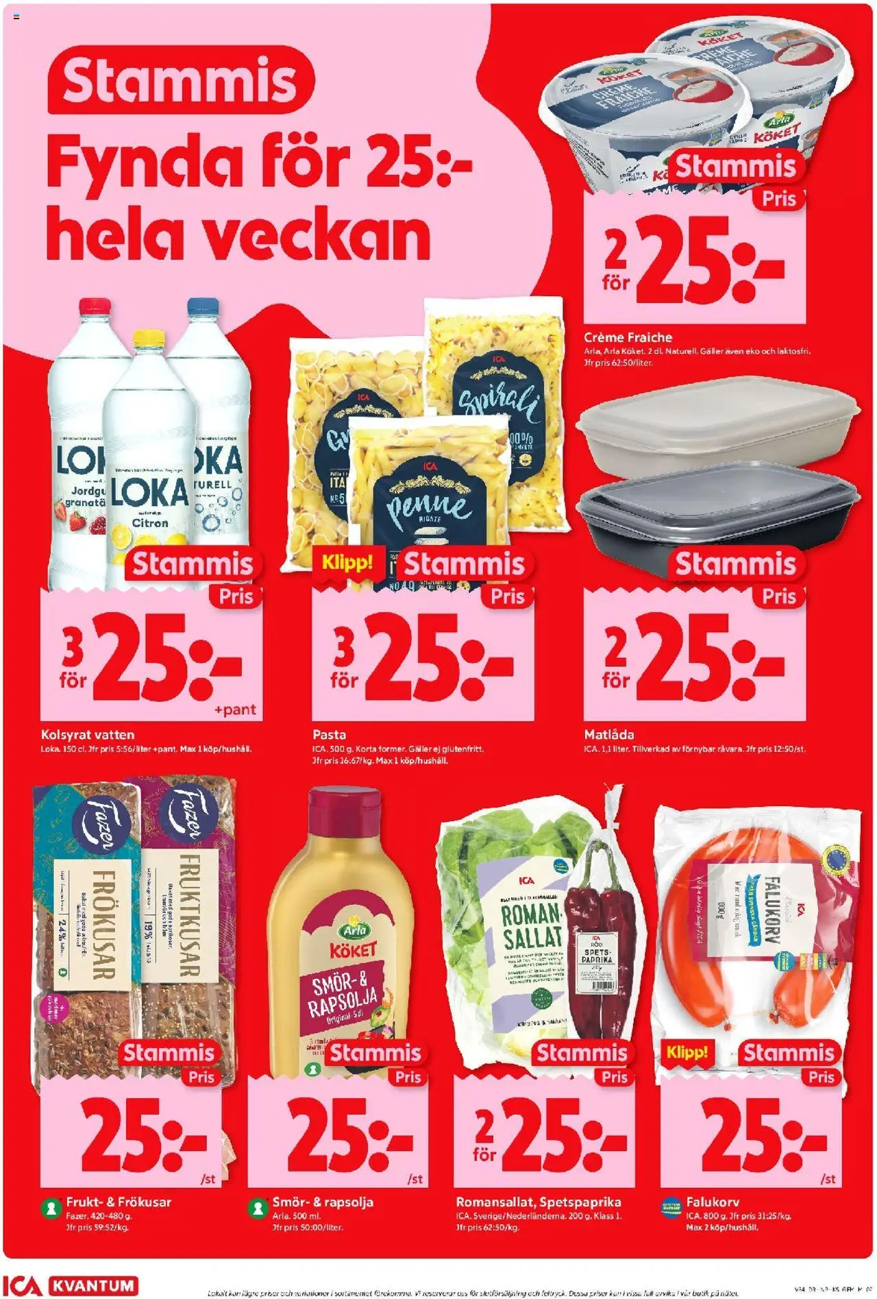 ICA Maxi reklamblad aktuell från 18.08.2025 | Sida: 2 | Produkter: Loka, Creme fraiche, Pasta, Citron