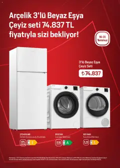 Arçelik Katalog - 16.07.2025 tarihinden itibaren geçerlidir | Sayfa: 23 | Ürünler: Kurutma makinesi, Buzdolabı, Çamaşır makinesi