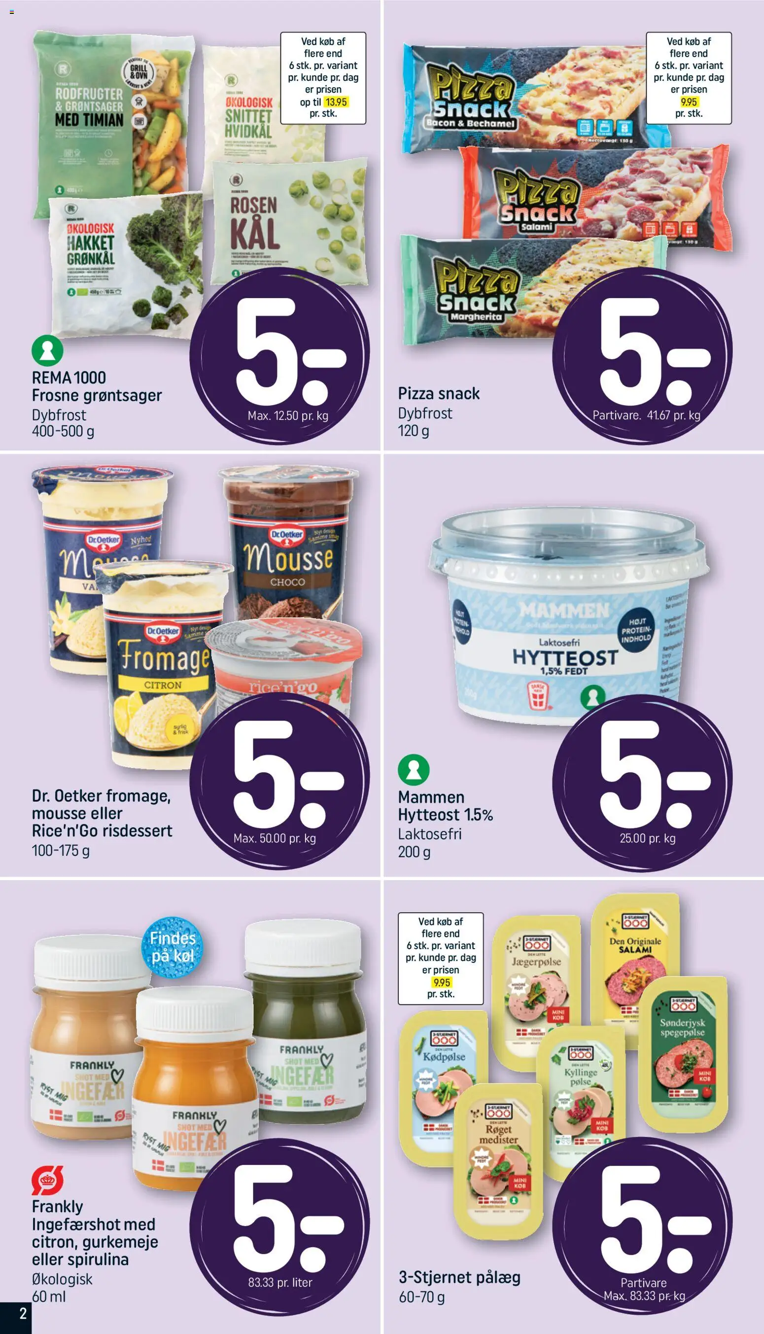Rema 1000 tilbudsavis – gyldig fra 22.03.2026 | Side: 2 | Produkter: Pizza, Hvidkål, Grønkål, Grill