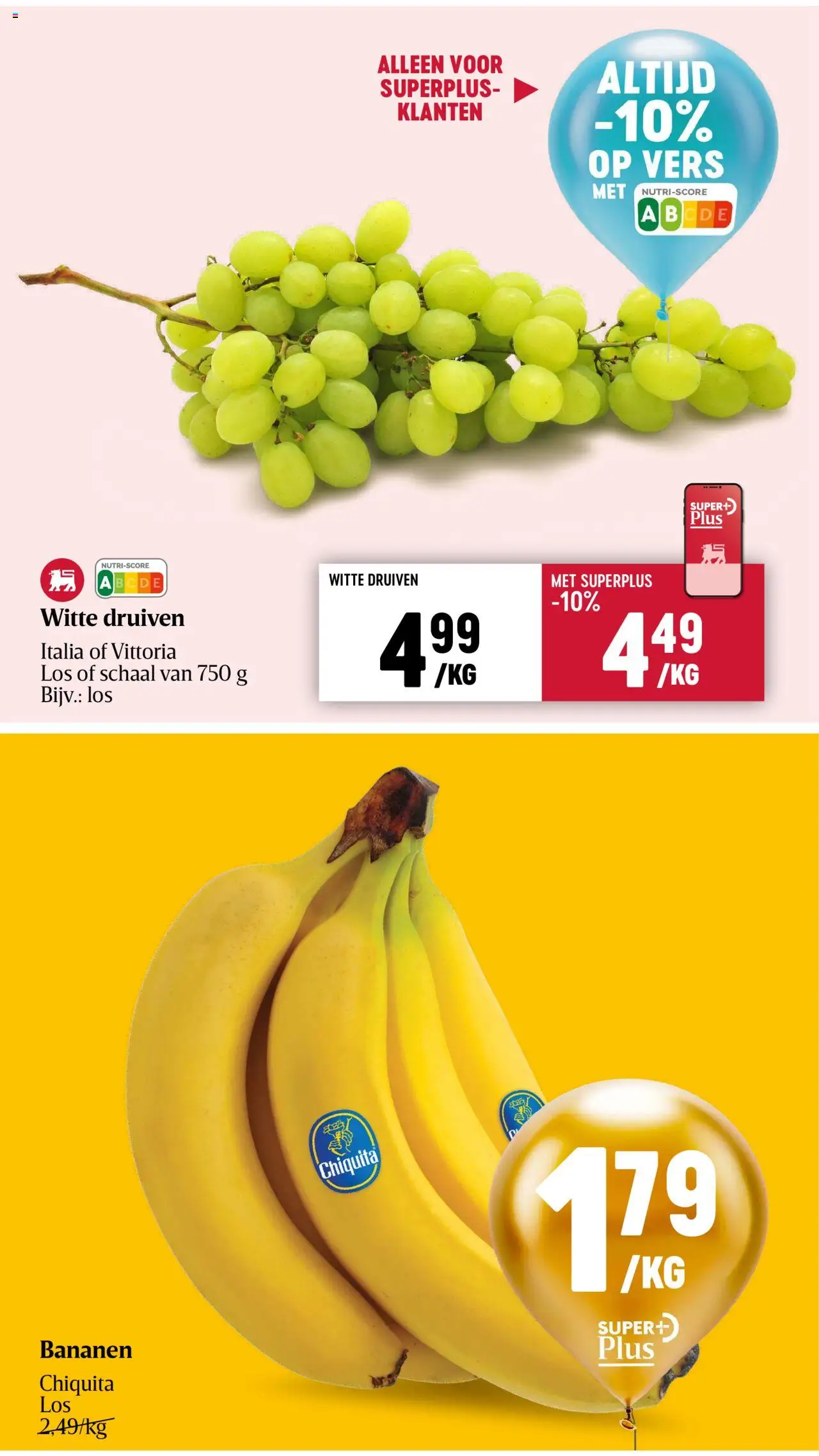  | Pagina: 17 | Producten: Bananen, Druiven, Schaal