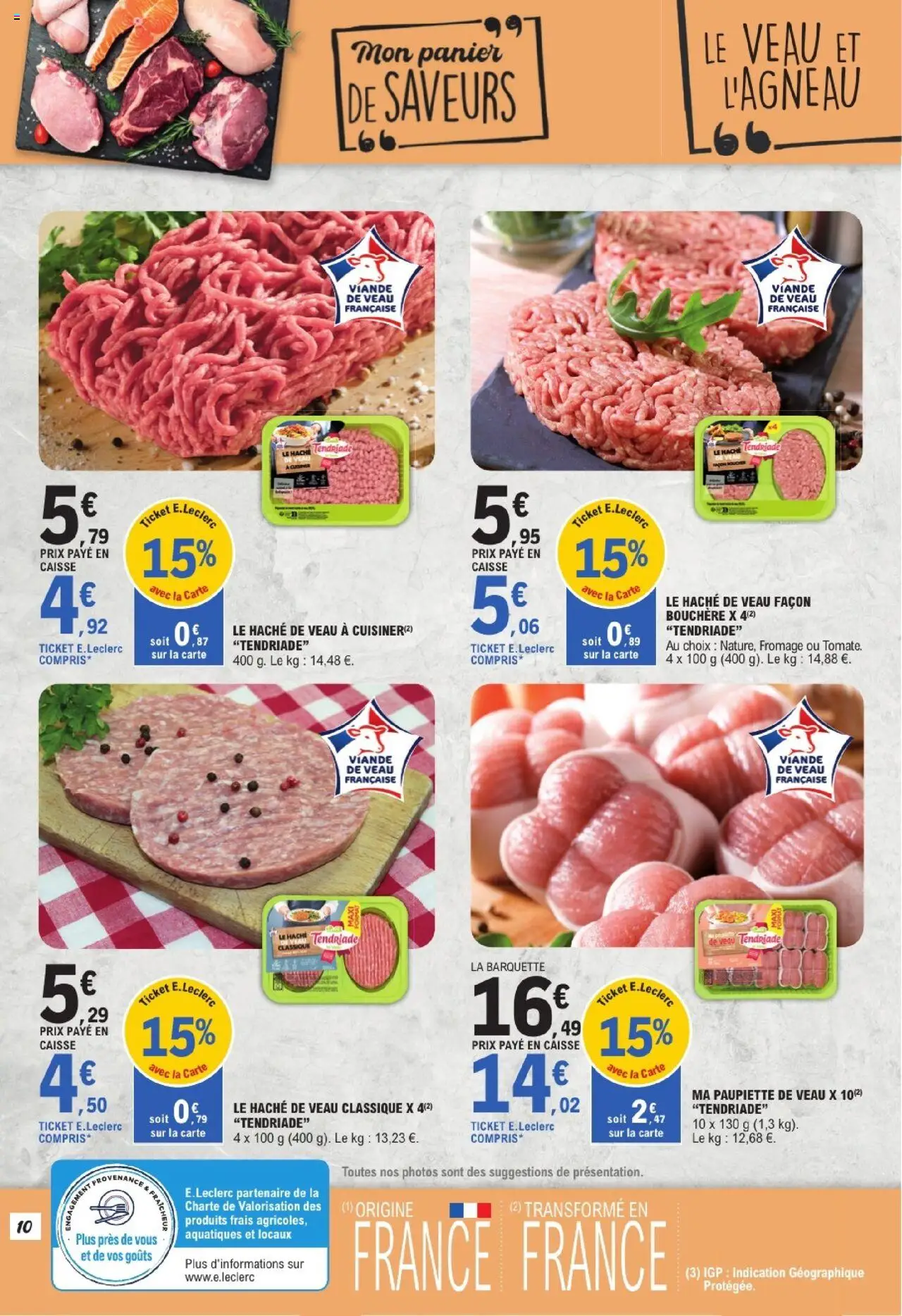  | Page: 10 | Produits: Panier, Fromage, Viande