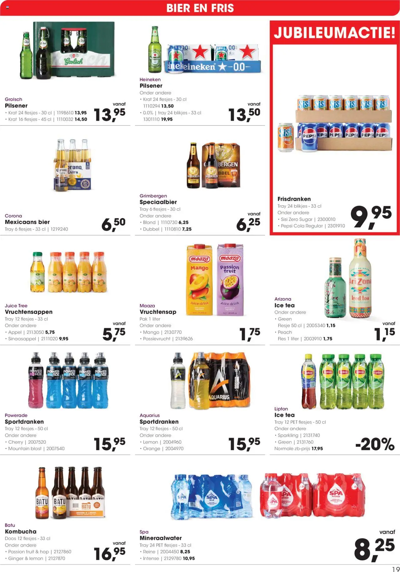  | Pagina: 19 | Producten: Bier, Fles, Pepsi, Pet