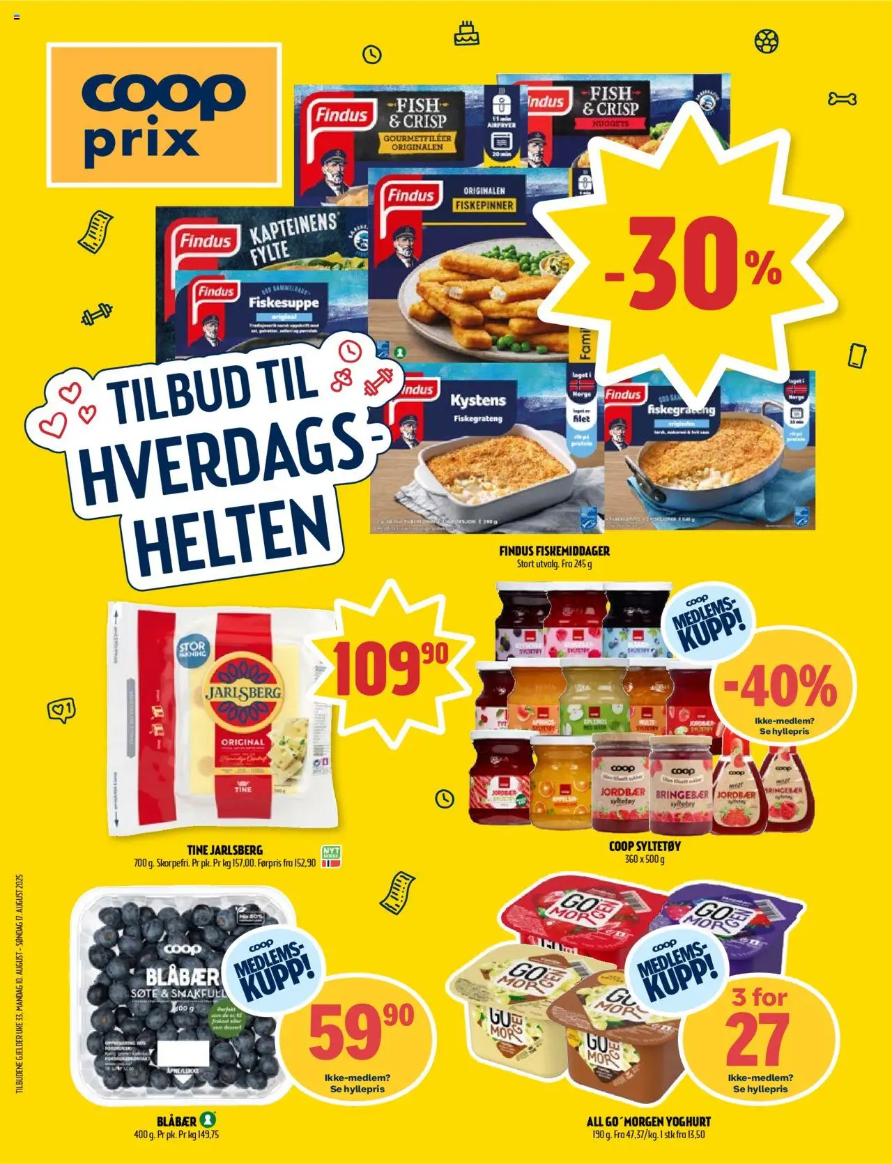  | Side: 1 | Produkter: Yoghurt, Jordbær, Rygeost, Syltetøy