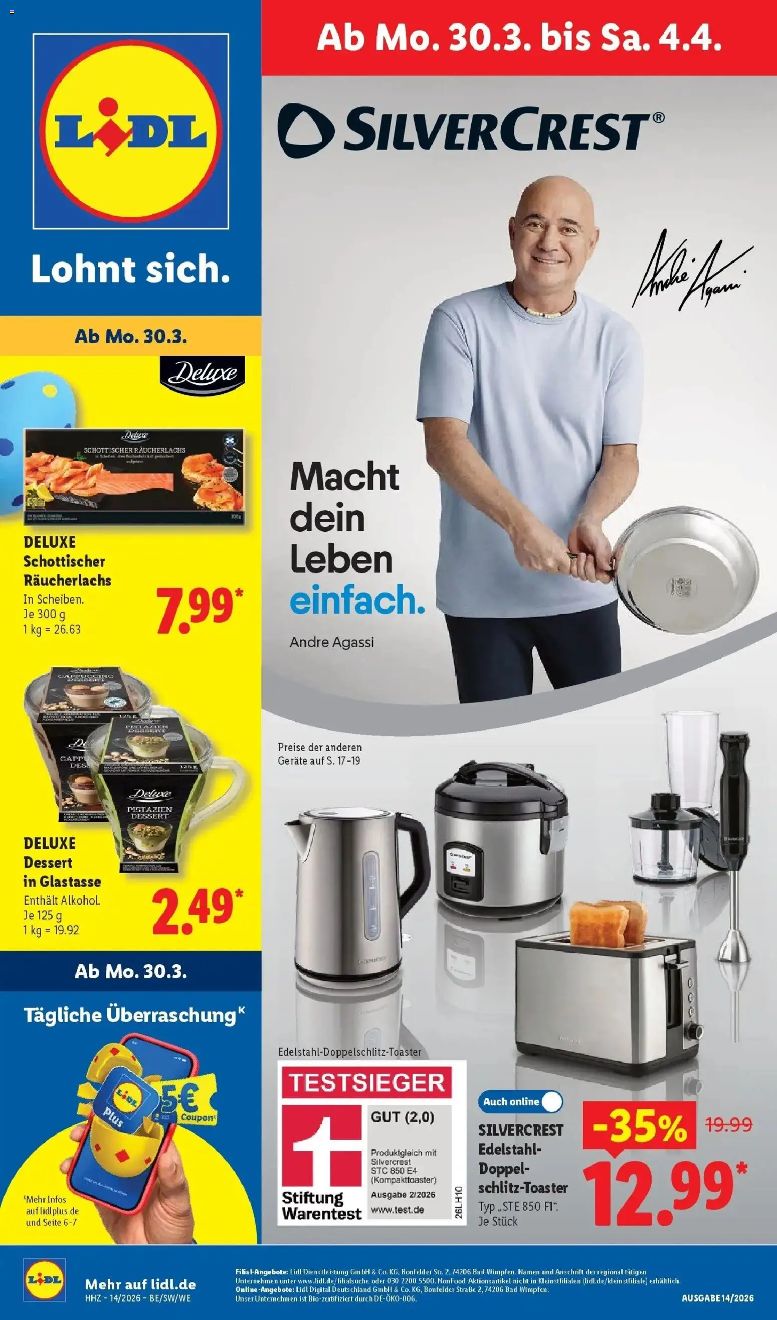 Lidl Prospekt Rheinbrohl – gültig ab 30.03.2026 | Seite: 5 | Produkte: Bad, Pistazien, Räucherlachs, BH
