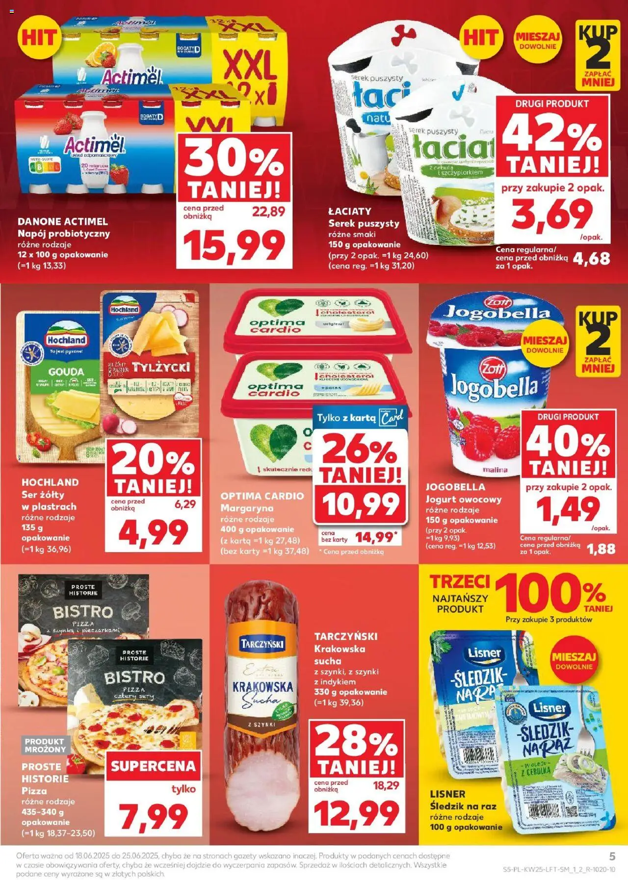 Kaufland gazetka od 18.06.2025 | Strona: 5 | Produkty: Malina, Optima cardio, Jogurt owocowy, Jogurt