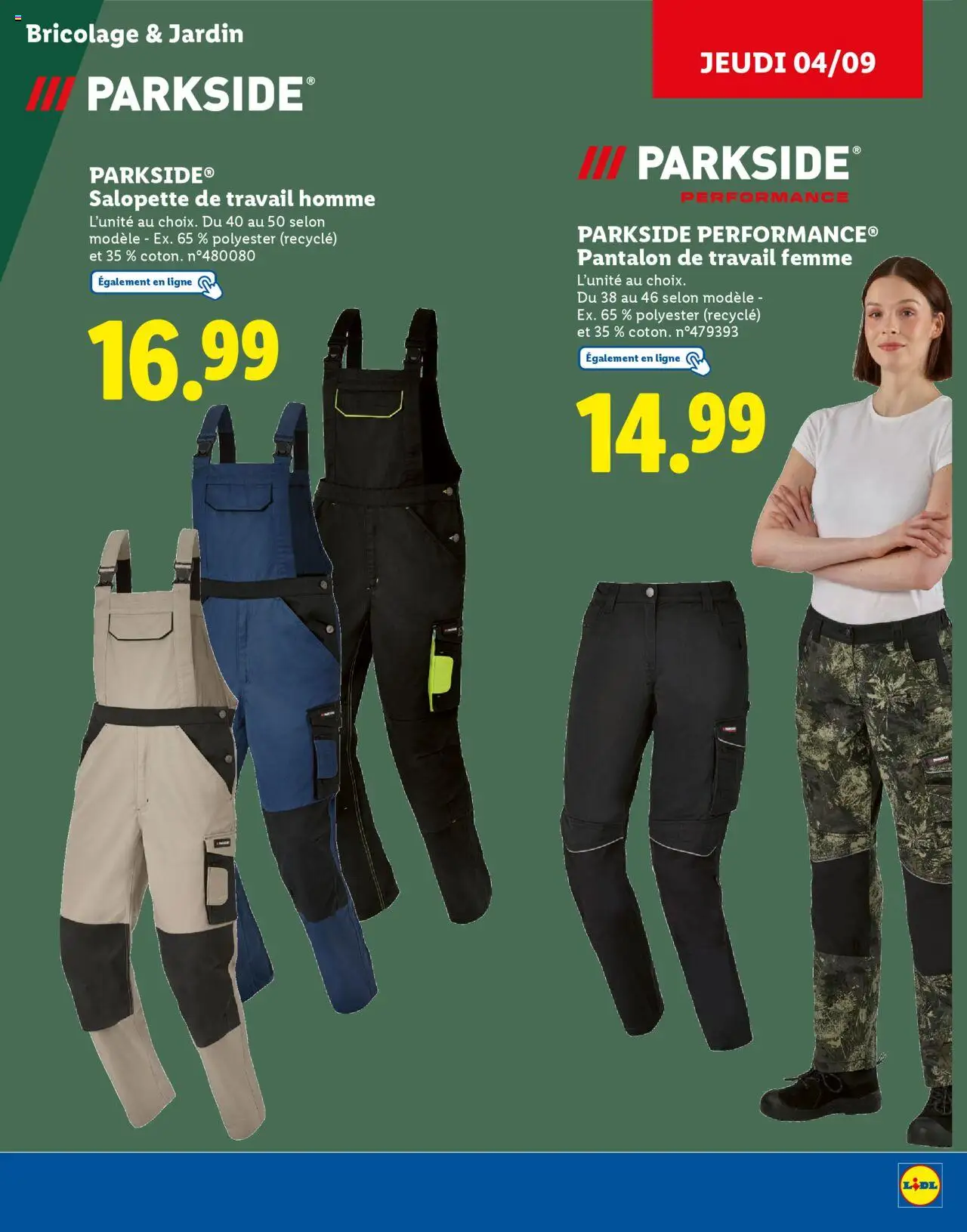  | Page: 19 | Produits: Salopette, Pantalon, Pantalon de travail