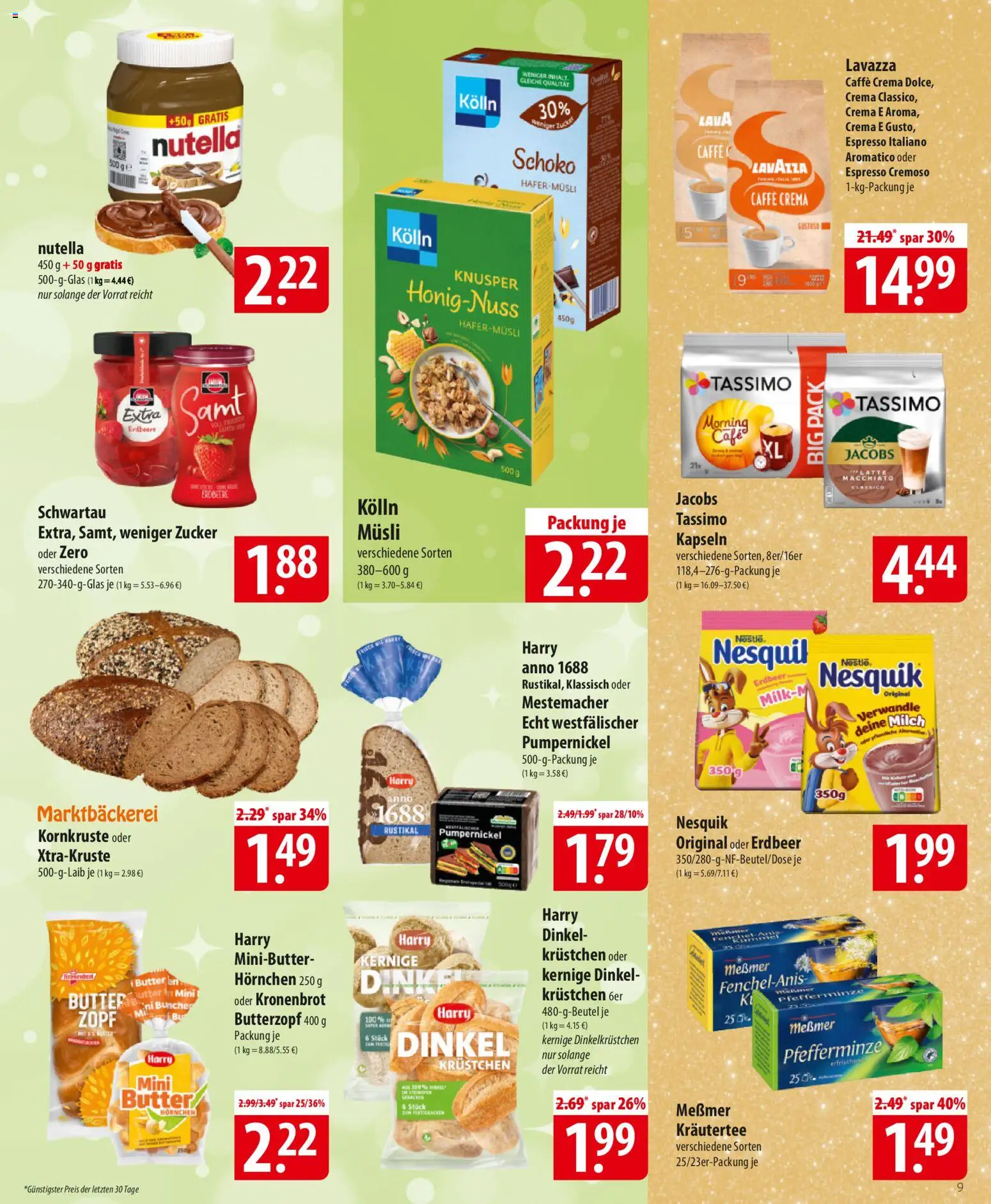 Famila Prospekt 	 – gültig ab 15.12.2025 | Seite: 9 | Produkte: Musli, Butter, Messmer, Tassimo