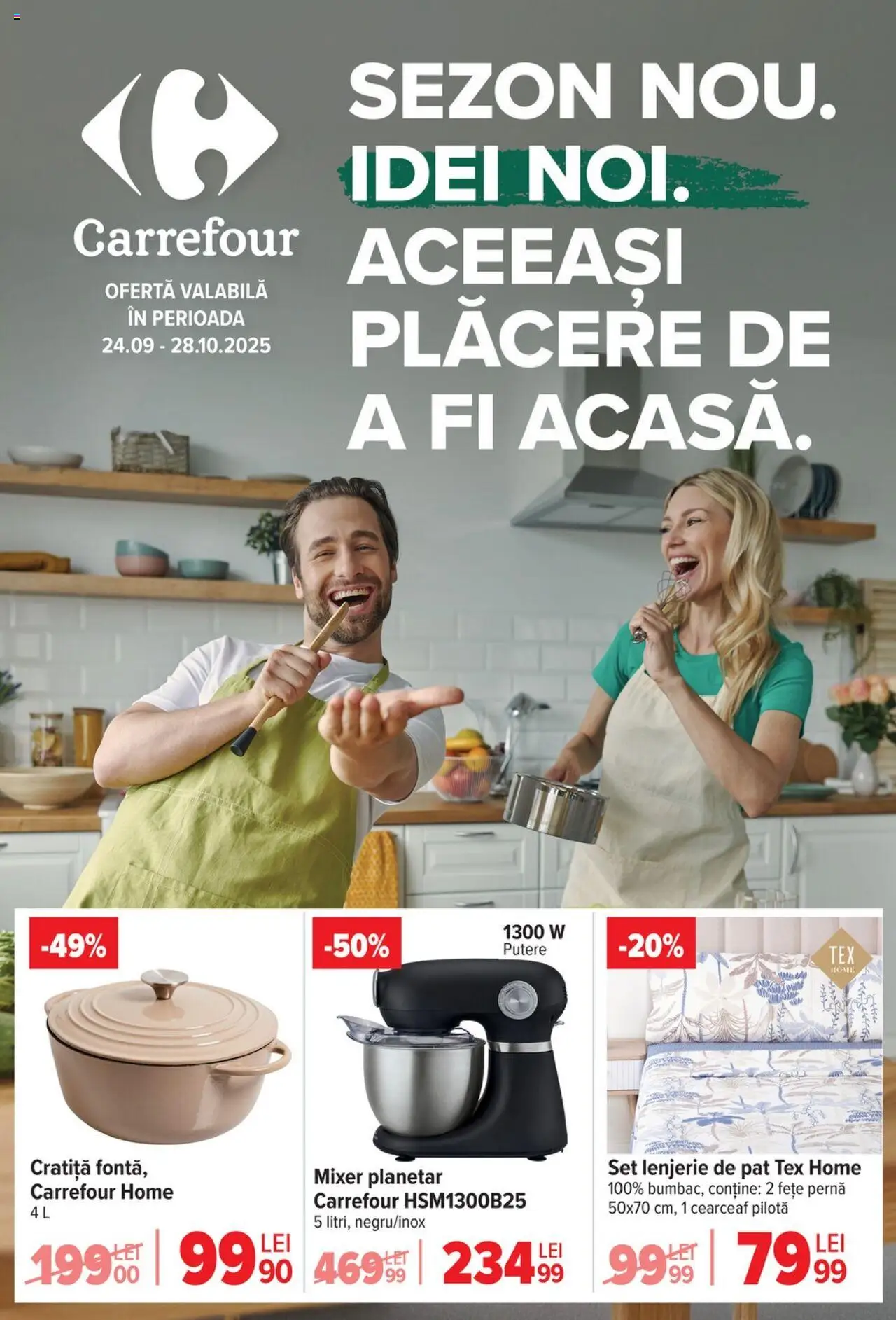 Noul catalog Carrefour – valabil de la 24.09.2025 | Pagină: 1 | Produse: Pat, Lenjerie de pat, Pernă, Pilotă