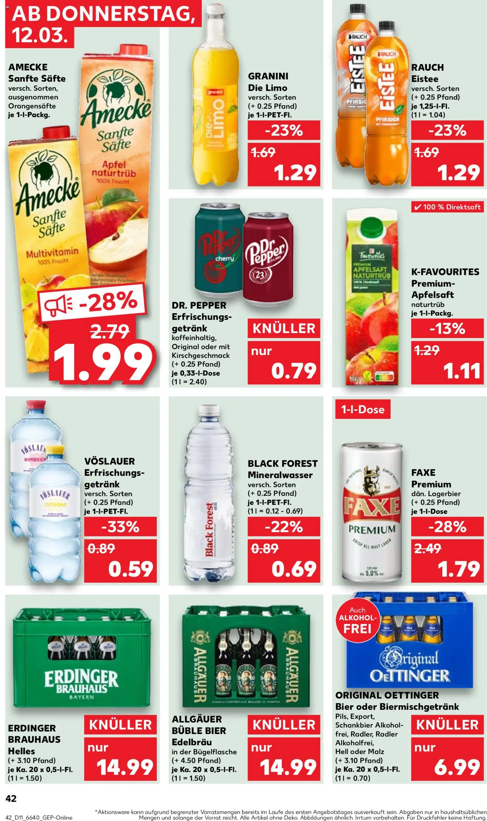 Kaufland Německo leták od 12.03.2026 | Strana: 42 | Produkty: Radler, Granini