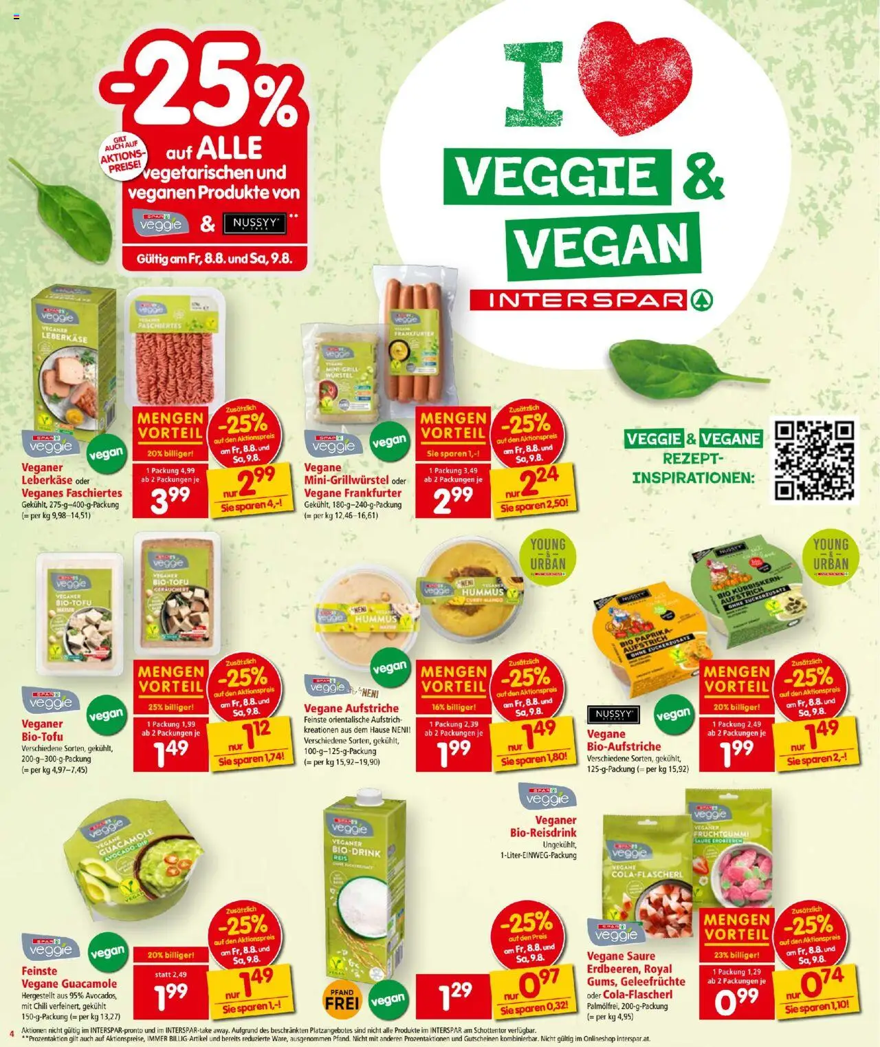 Interspar Flugblatt gültig ab 07.08.2025 | Seite: 4 | Produkte: Avocado, Mango, Chili, Reis