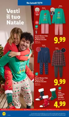 Anteprima del volantino Esmara/Esmara® Men Pigiama natalizio da donna o da uomo, Pigiama natalizio da donna o da uomo. Donna: S-L. Uomo: M-XL valido a partire dal 17.11.2025 | Pagina: 35 | Prodotti: Pile, Pigiama