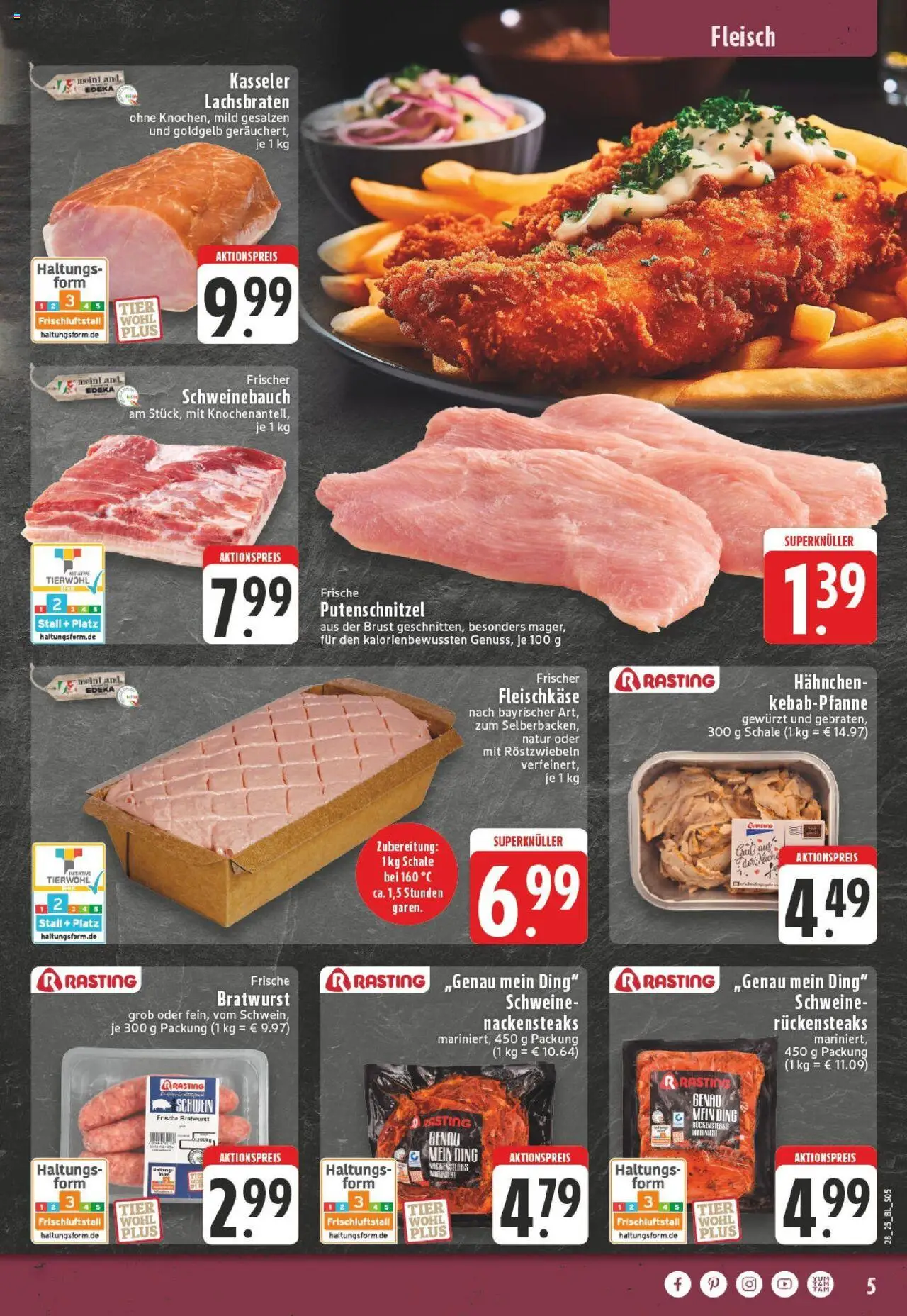 Edeka prospekt Dortmund	 - gültig ab dem 06.07.2025 | Seite: 5 | Produkte: Schweinebauch, Bratwurst, Putenschnitzel, Steak