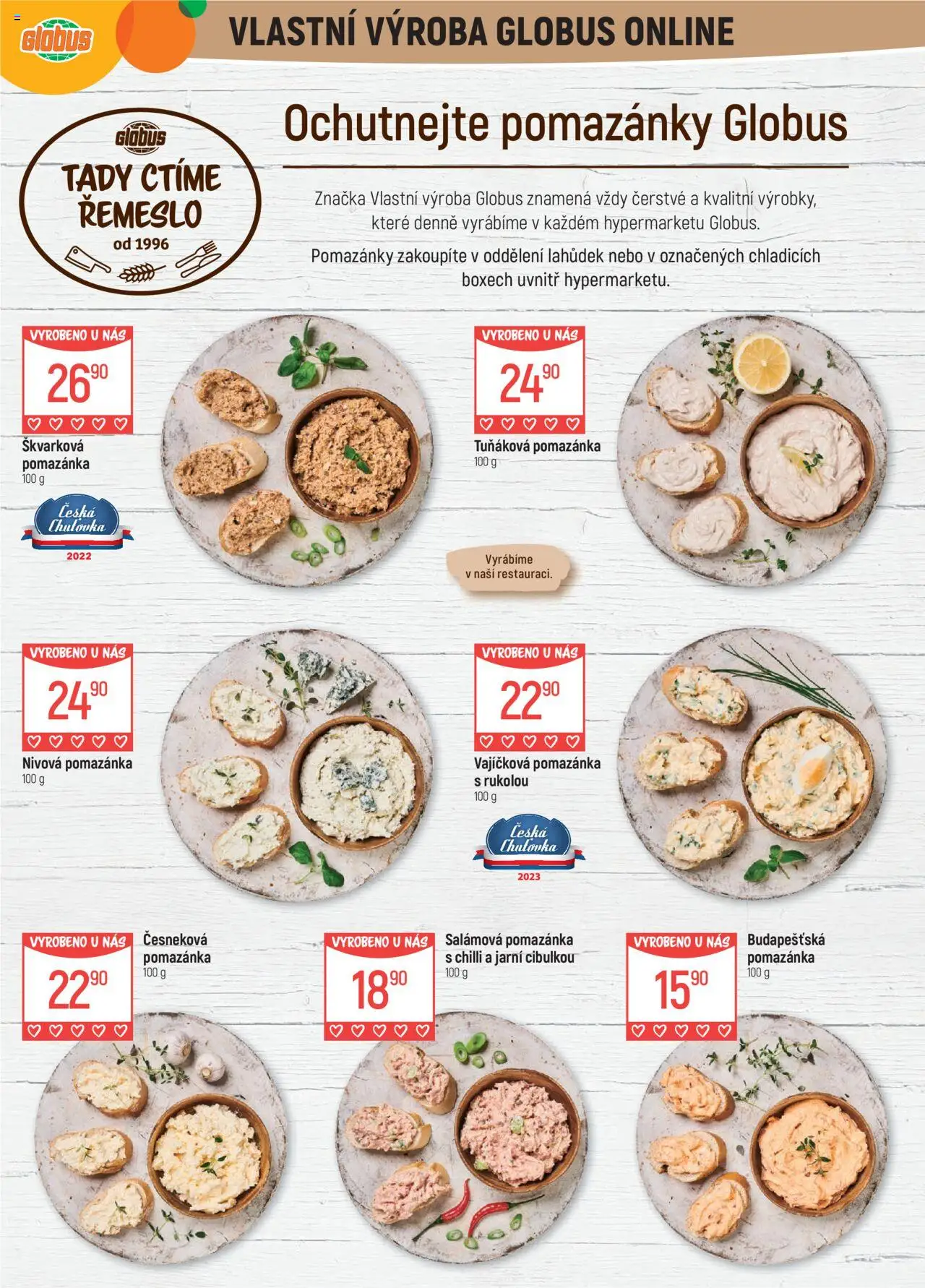 Globus leták - Trmice od 04.06.2025 | Strana: 9 | Produkty: Pomazánky, Globus, Tuňáková pomazánka, Pomazánka
