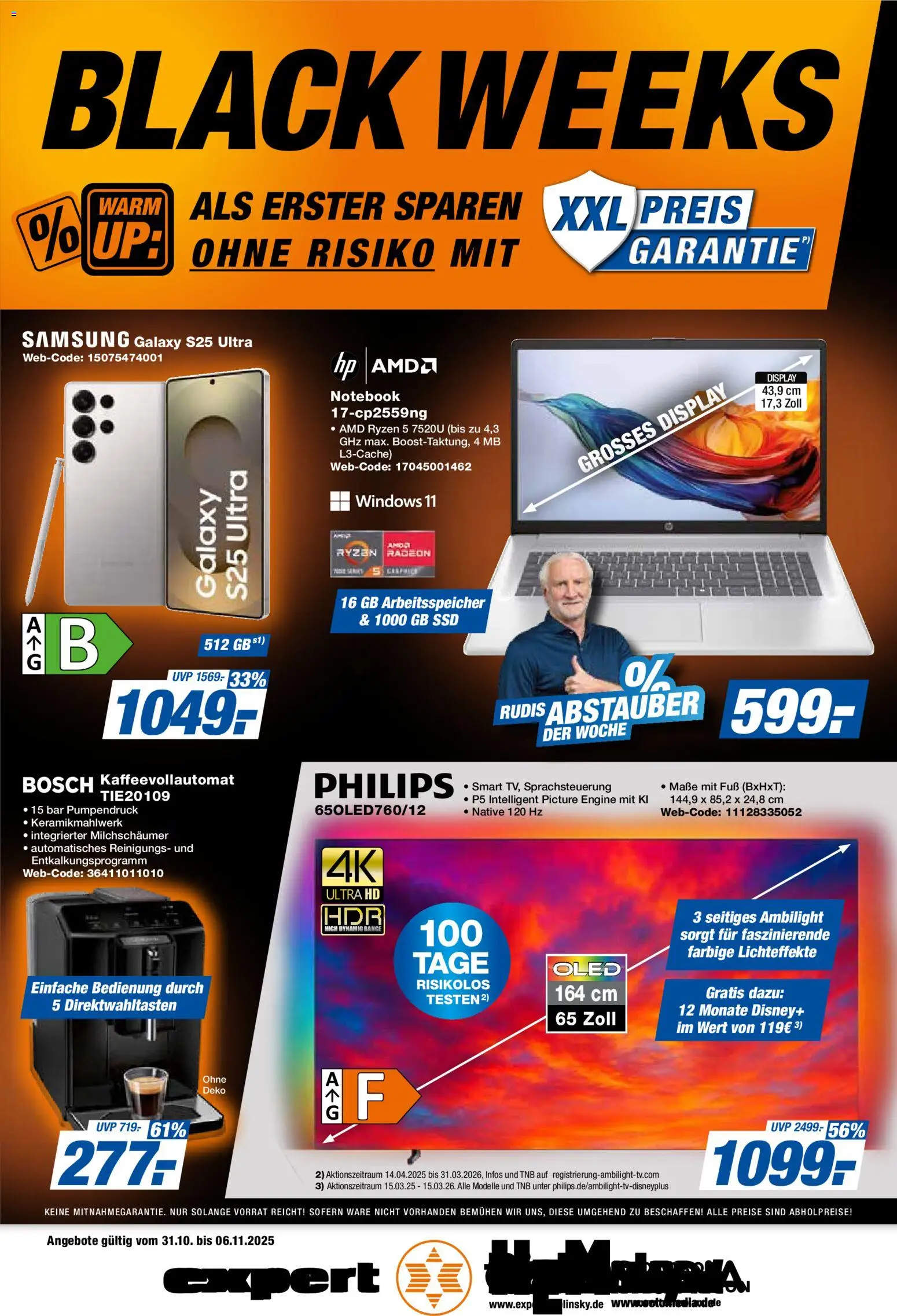 Expert - Black Friday – gültig ab 31.10.2025 | Seite: 1 | Produkte: HP, Bosch, Samsung, Notebook