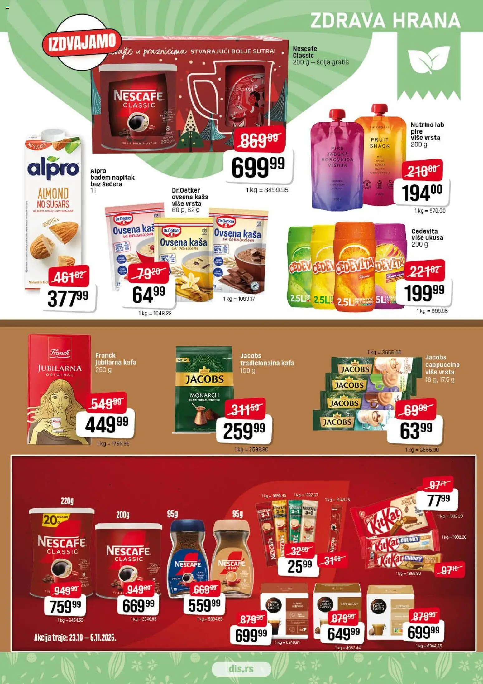 DIS katalog - važi od 23.10.2025 | Strana: 7 | Proizvode: Višnja, Borovnica, Kafa, Nescafé