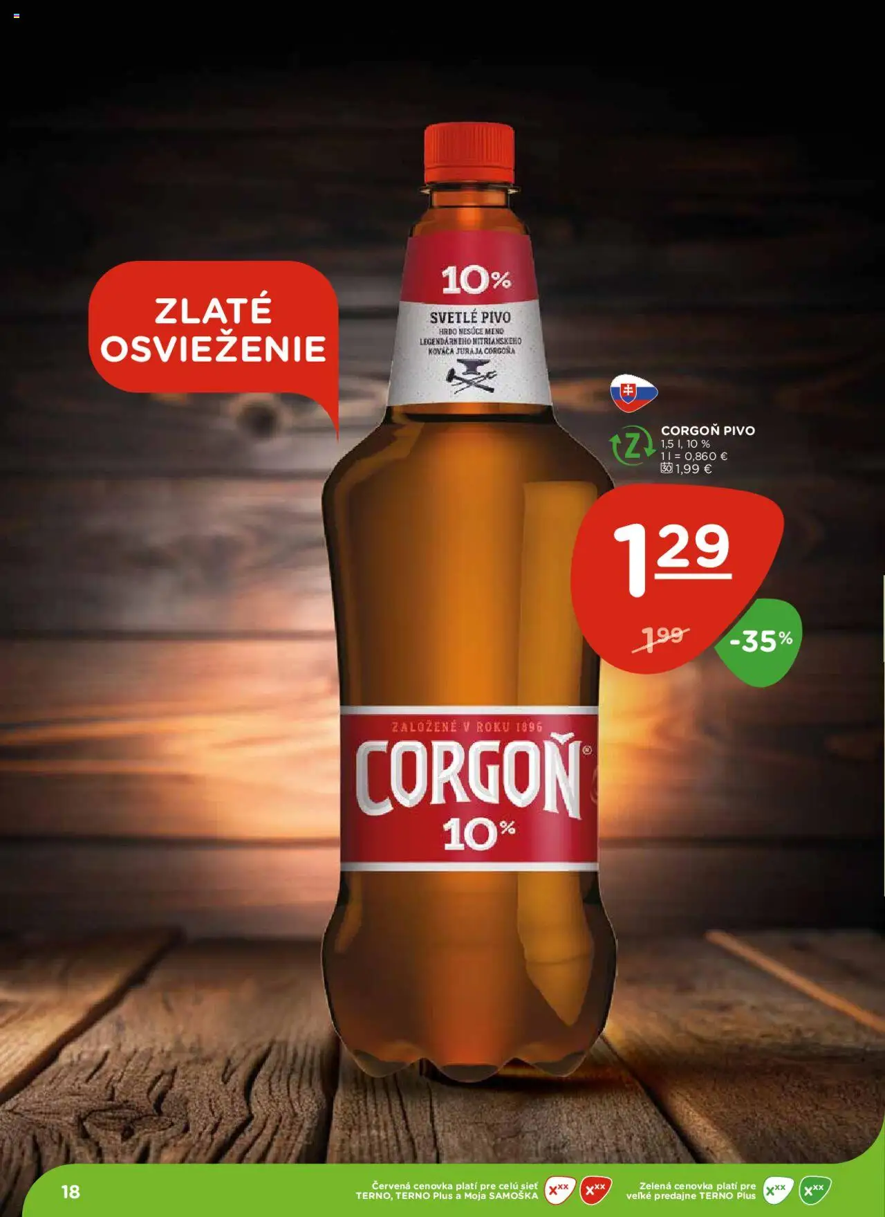 Terno leták │ platný od 07.08.2025 | Strana: 18 | Produkty: Pivo, Corgoň