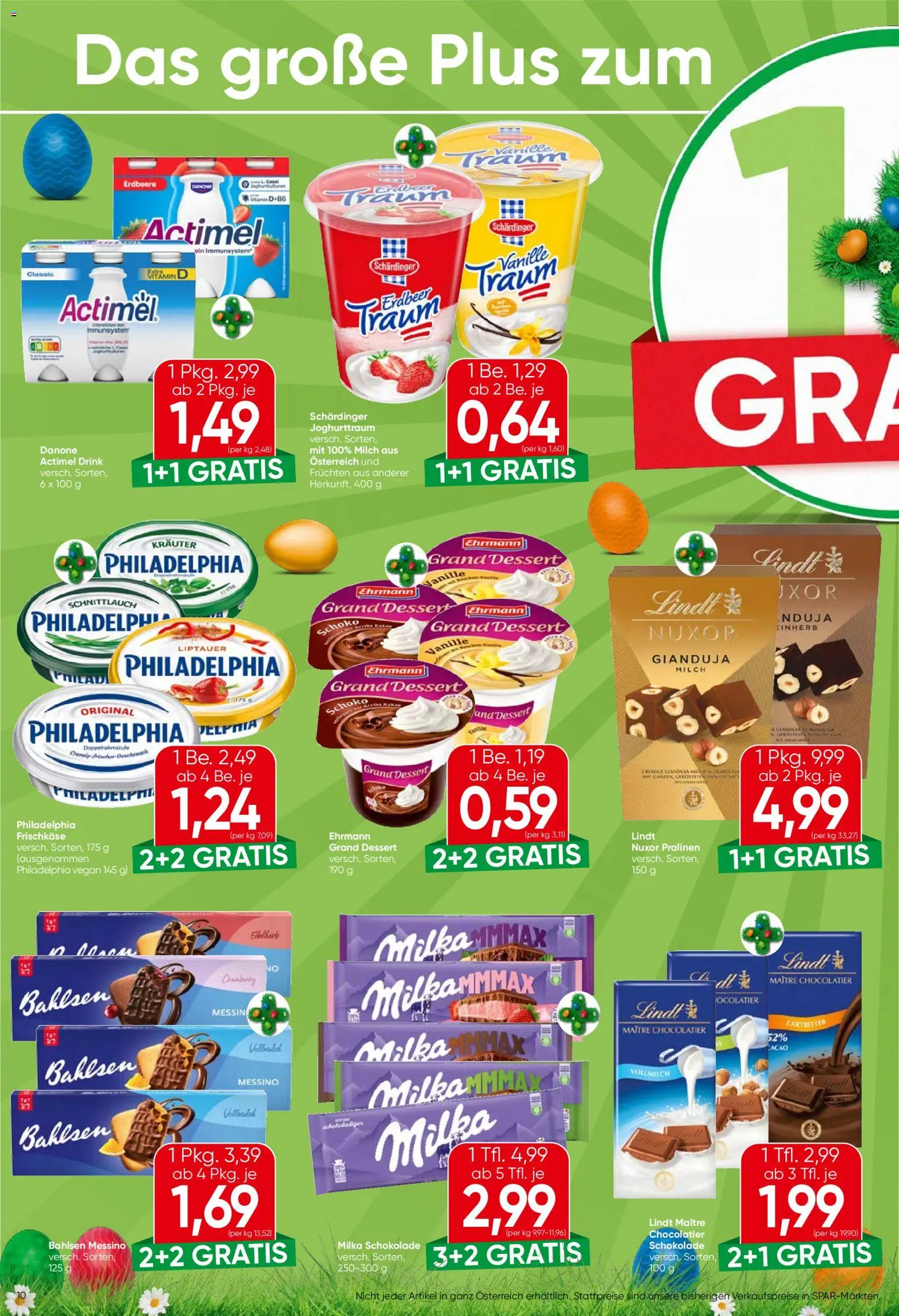 Spar Flugblatt - Burgenland gültig ab 26.03.2026 | Seite: 10 | Produkte: Milch, Schokolade