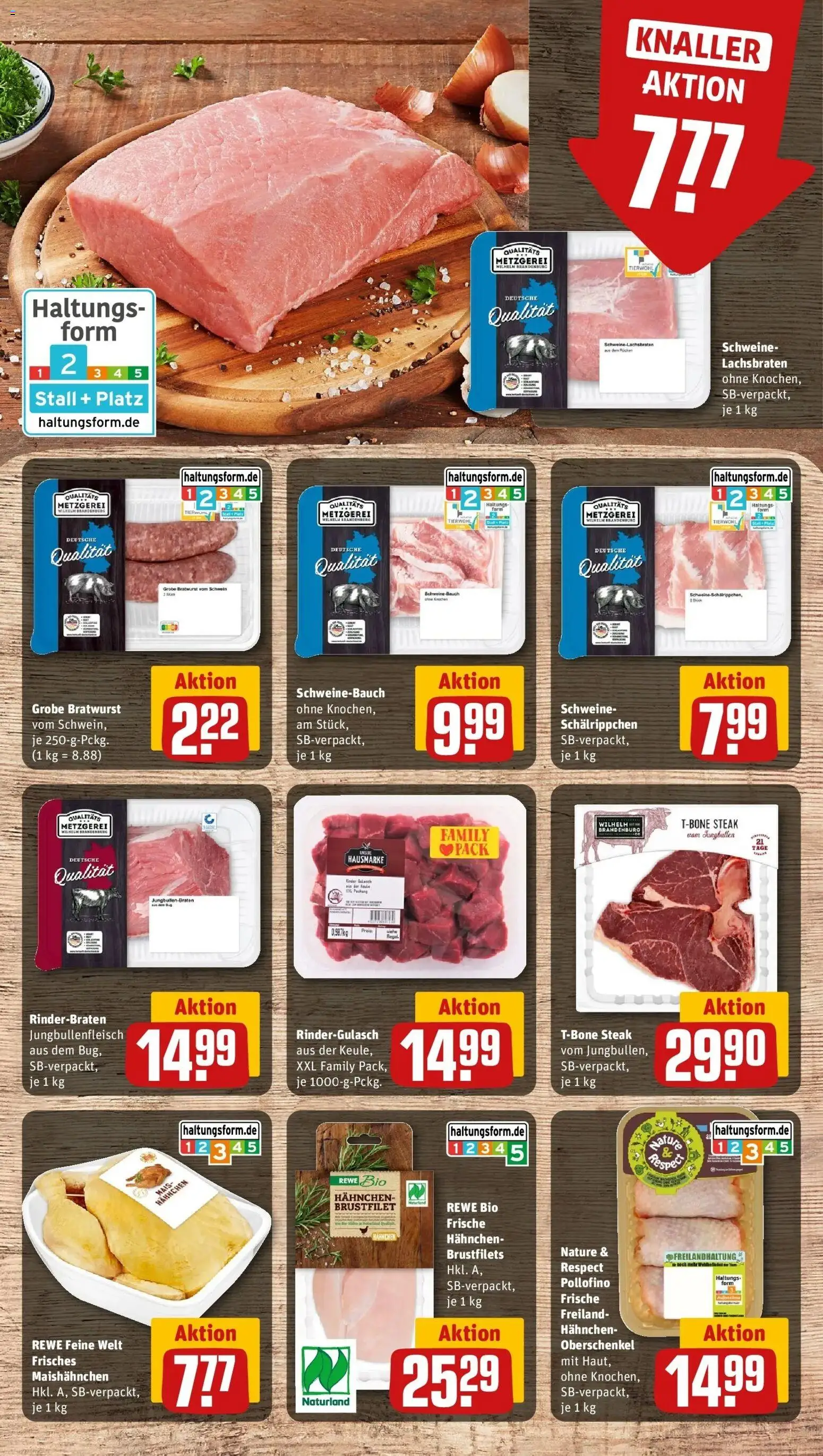 Rewe prospekt Echzell / Gettenau	 – gültig ab 09.02.2026 | Seite: 16 | Produkte: Rinderbraten, Rindergulasch, Schweinebauch, Bratwurst