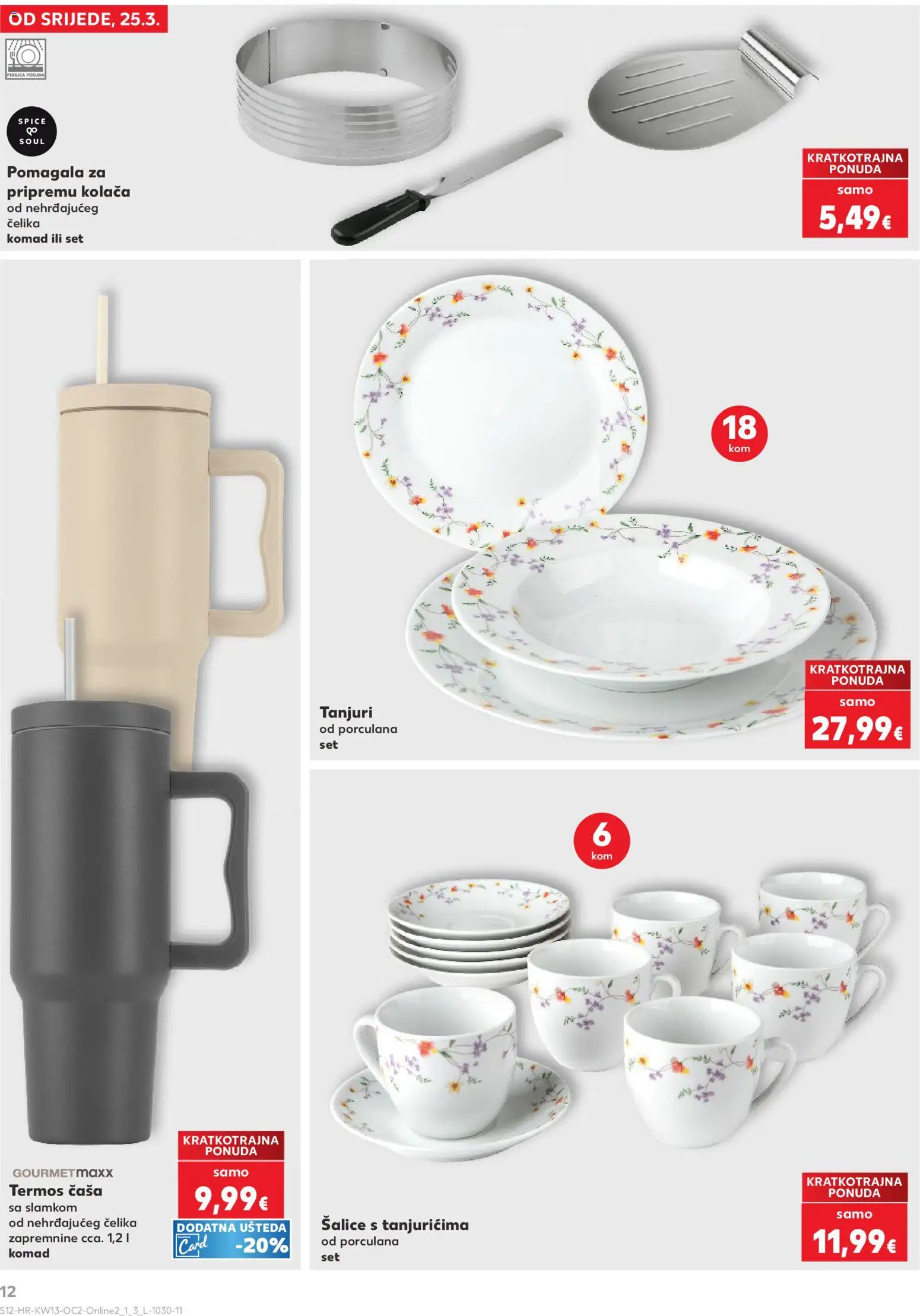 Kaufland katalog | vrijedi od 25.03.2026 | Stranica: 12 | Proizvodi: Perilica posuđa, Tanjuri, Termos