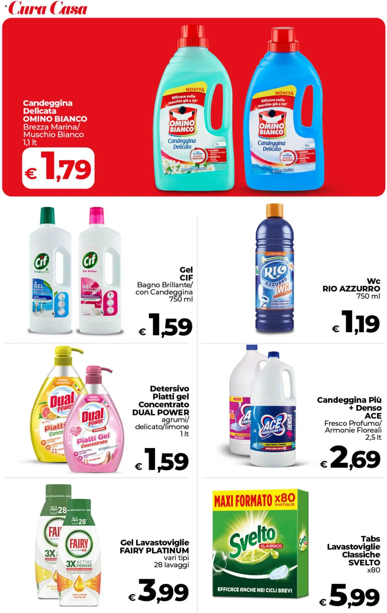 Volantino COOP del 06.03.2026 | Pagina: 40 | Prodotti: Candeggina, Anticalcare, Lavastoviglie, Bagno