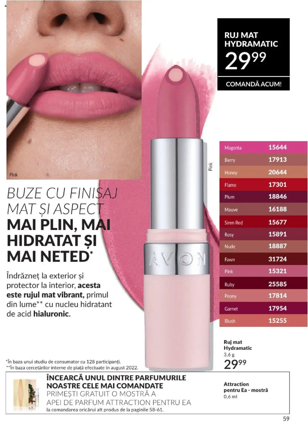 Catalog Avon - 06 2025 – valabil de la 01.06.2025 | Pagină: 59 | Produse: Parfum, Blush, Ruj