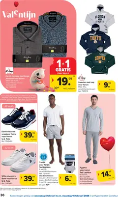 Carrefour folder week 6 - Voorbeeld van een folder van Carrefour, geldig van 04.02.2026 | Pagina: 36 | Producten: Boxers, Sweater, Hemd, Pyjama